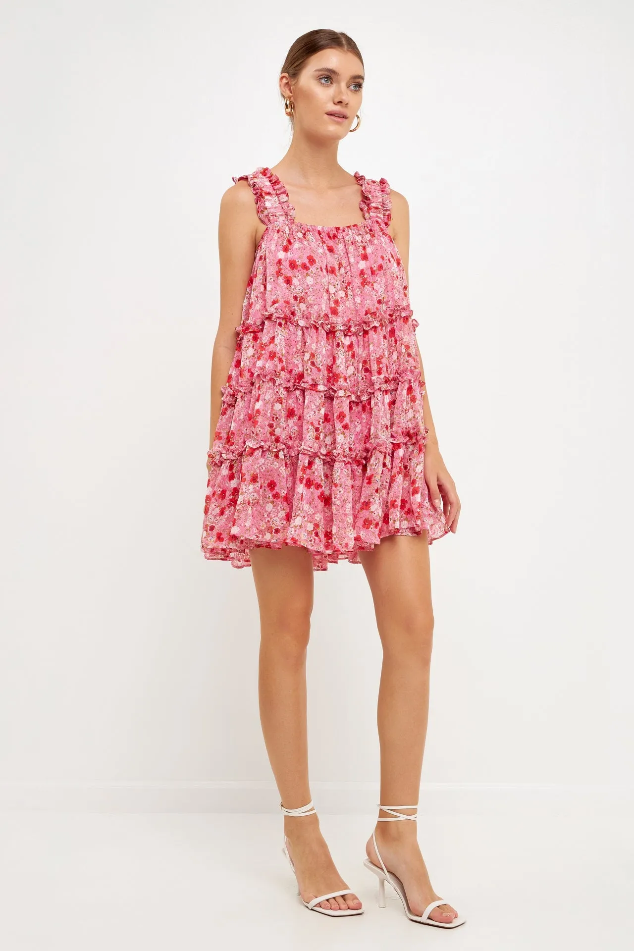 Floral Chiffon Flounce Mini Dress sold by Endless Rose product image thumbnail 3