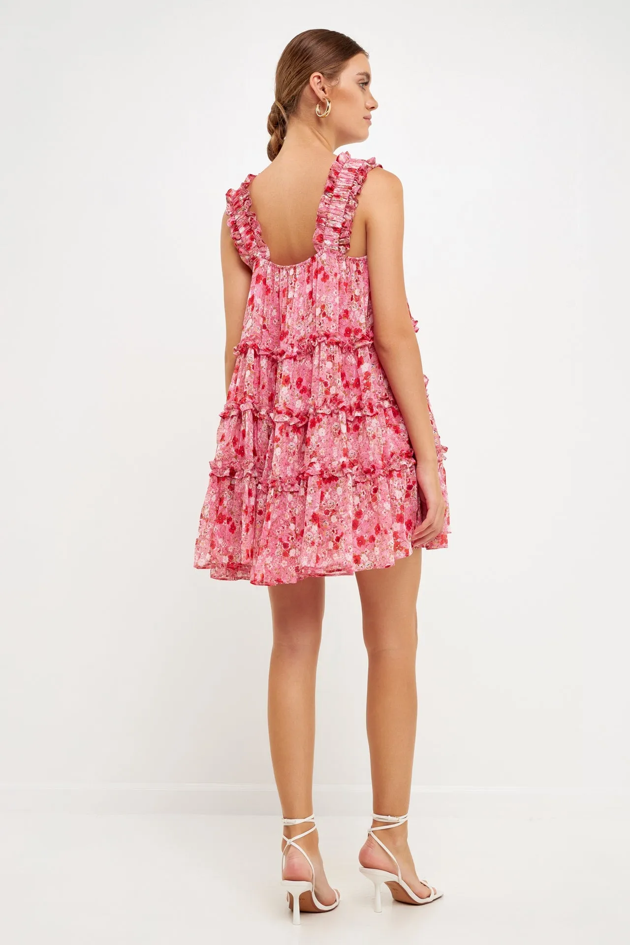 Floral Chiffon Flounce Mini Dress sold by Endless Rose product image thumbnail 4