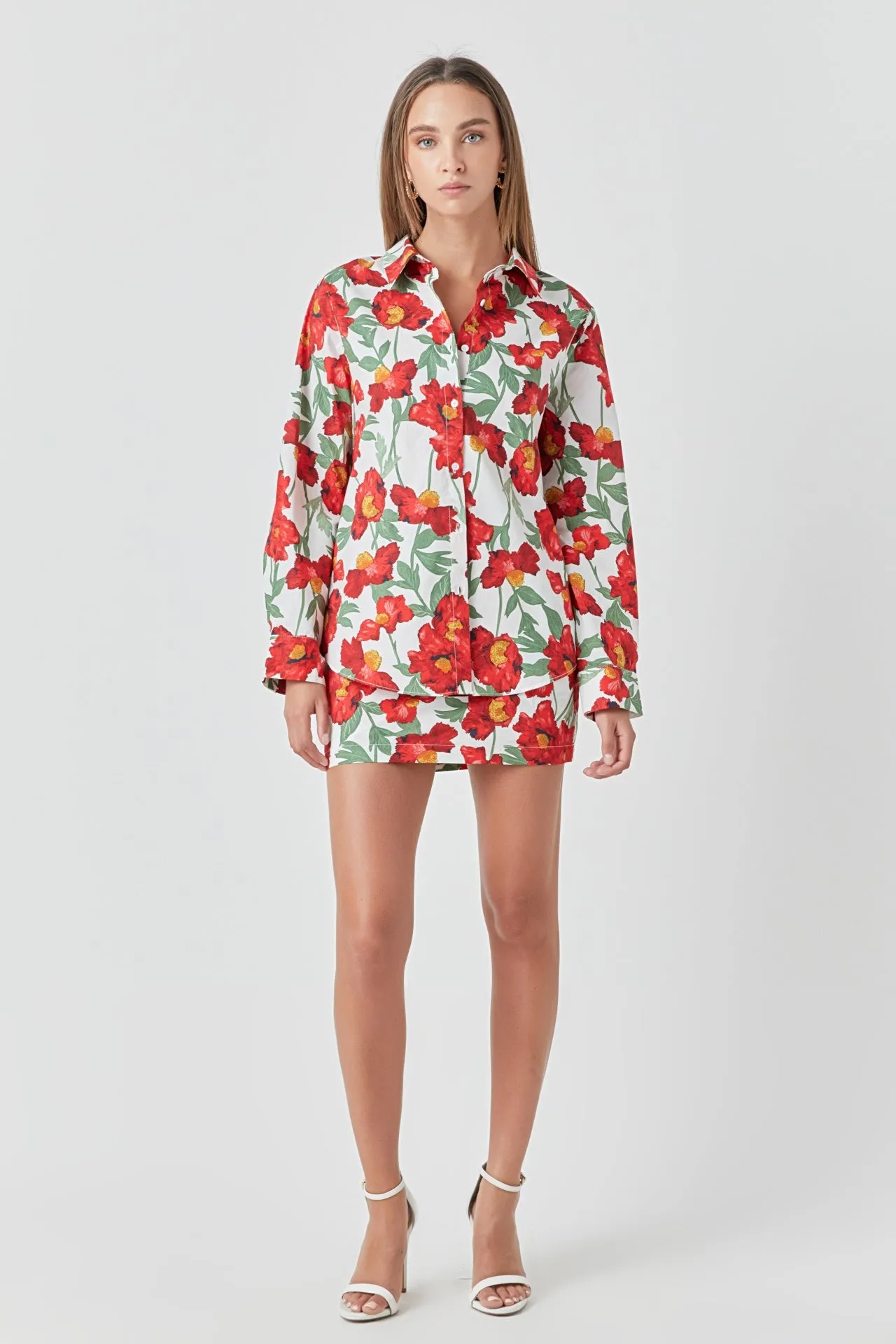 Floral Print Cotton Shirt sold by Endless Rose