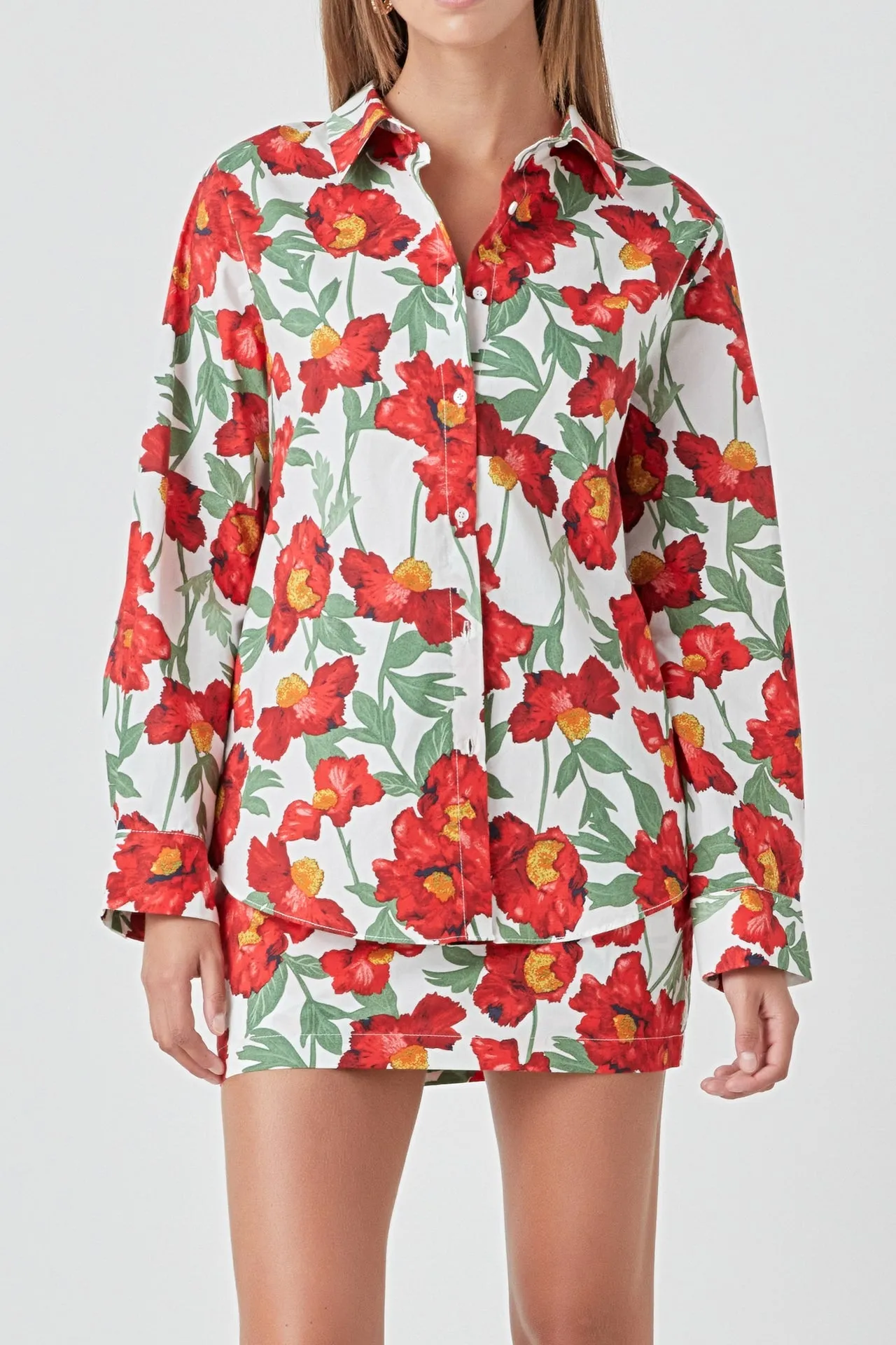 Floral Print Cotton Shirt sold by Endless Rose product image thumbnail 2