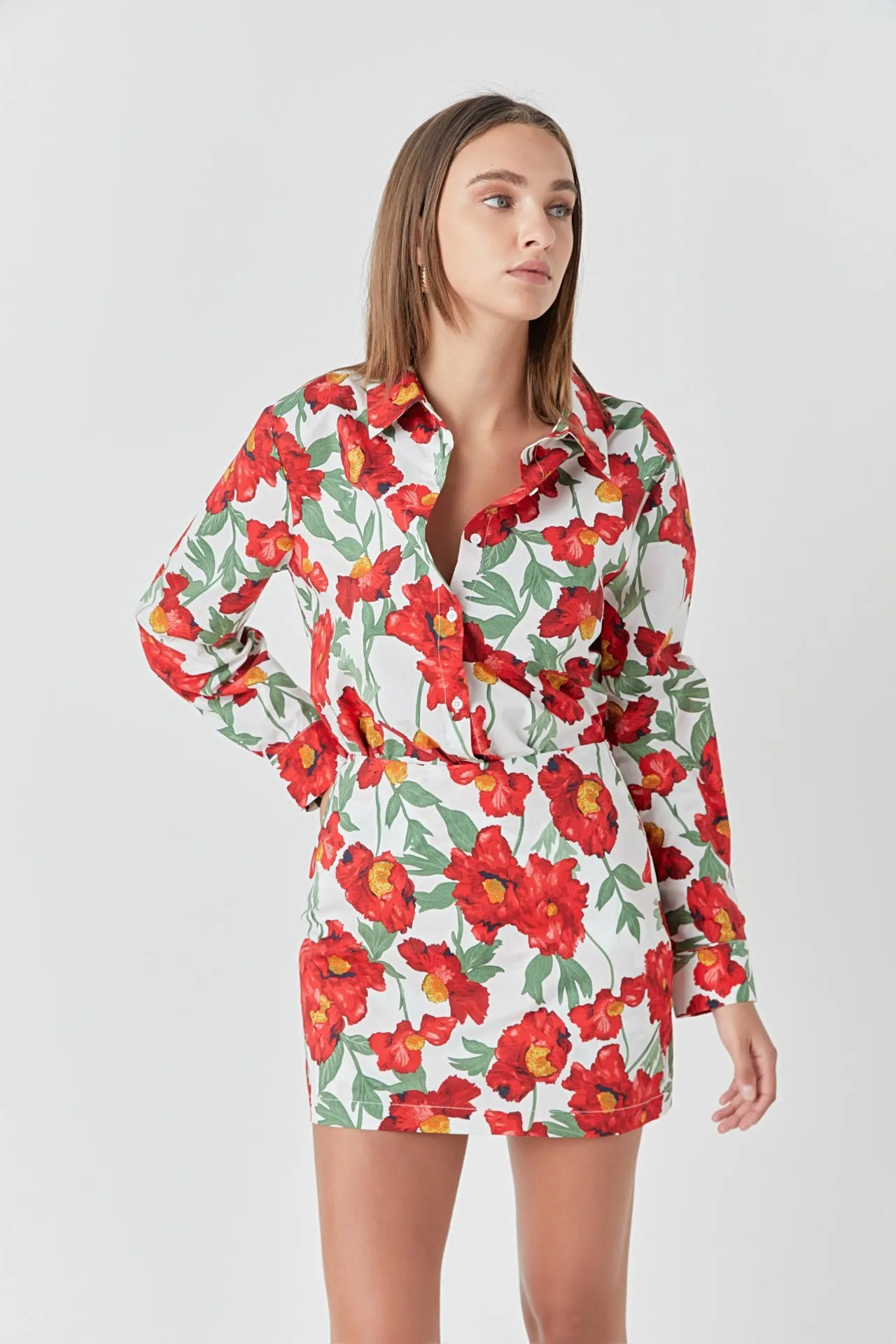 Floral Print Cotton Shirt sold by Endless Rose product image thumbnail 5