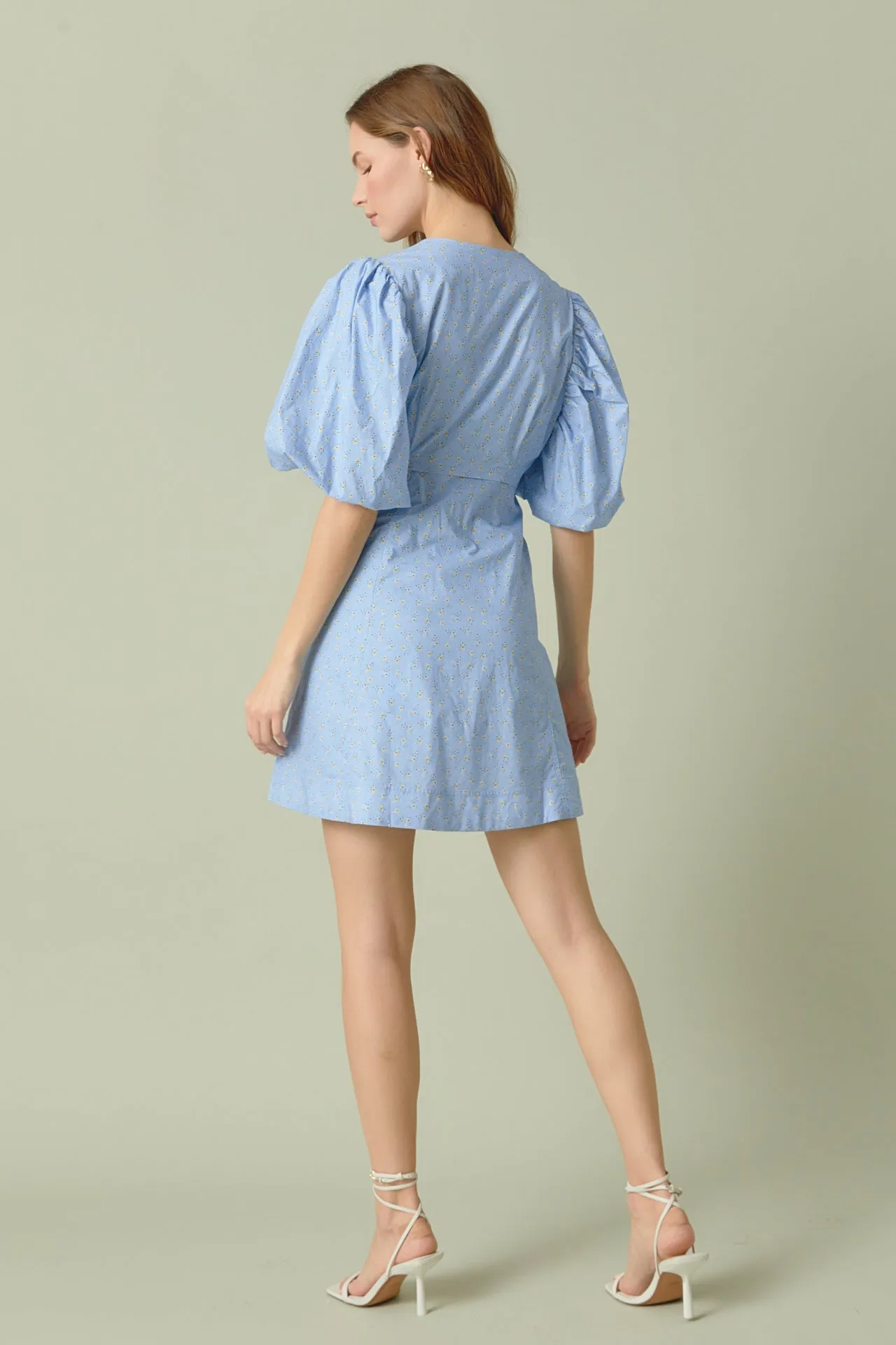 Floral Print Mini Dress with Button Detail sold by Endless Rose product image thumbnail 4