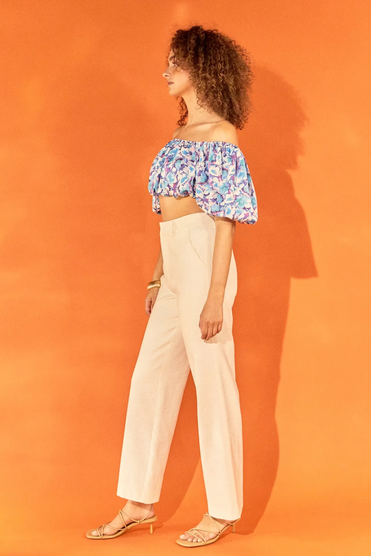 Floral Satin Effect Crop Top sold by Endless Rose product image thumbnail 4