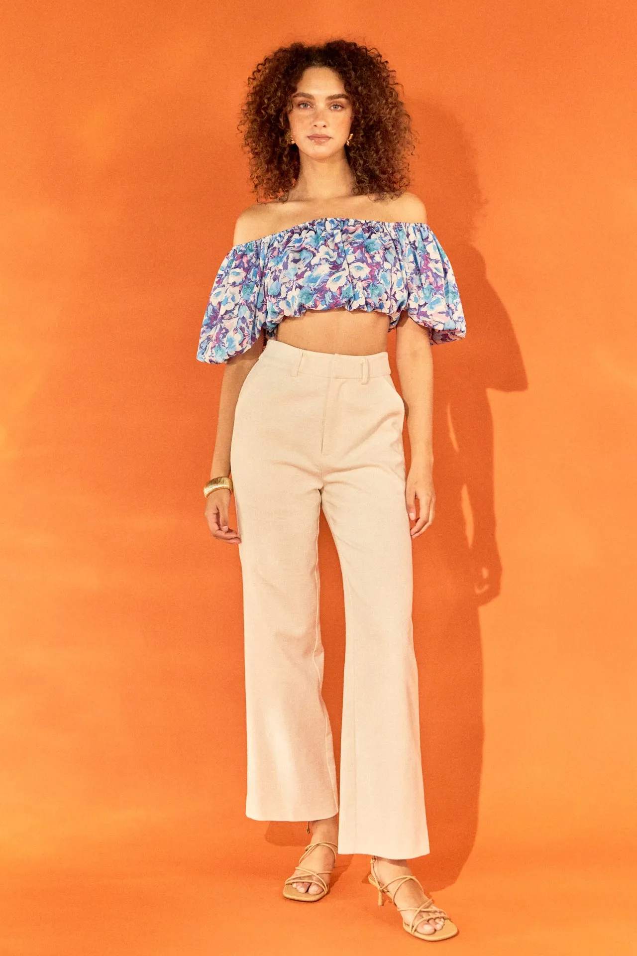 Floral Satin Effect Crop Top sold by Endless Rose product image thumbnail 3