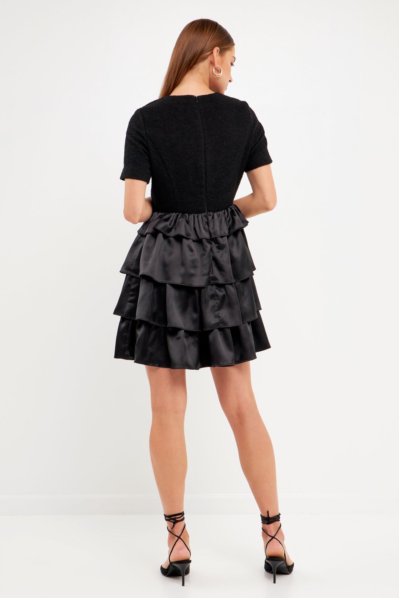 Boucle Satin Mini Dress sold by Endless Rose product image thumbnail 4