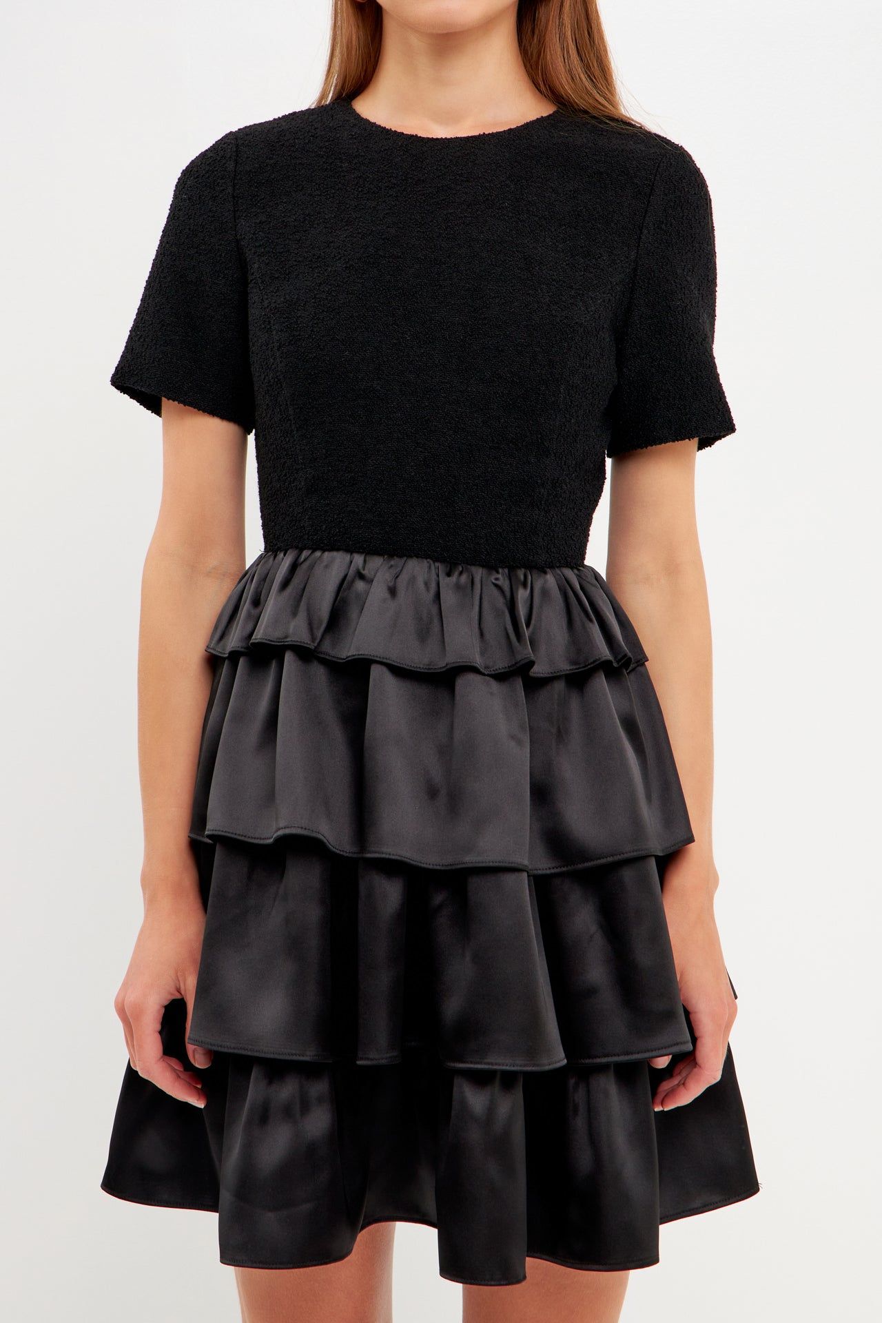 Boucle Satin Mini Dress sold by Endless Rose product image thumbnail 2