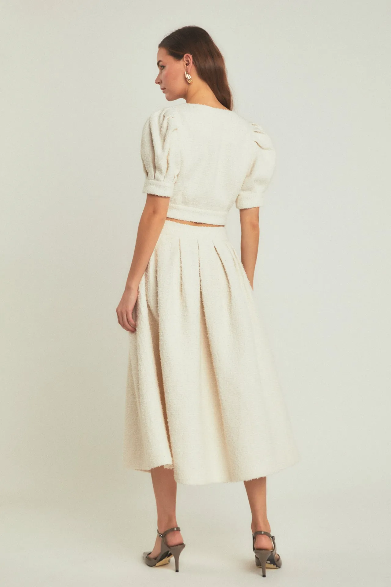 Premium Cropped Tweed Puff Sleeve Top sold by Endless Rose product image thumbnail 4