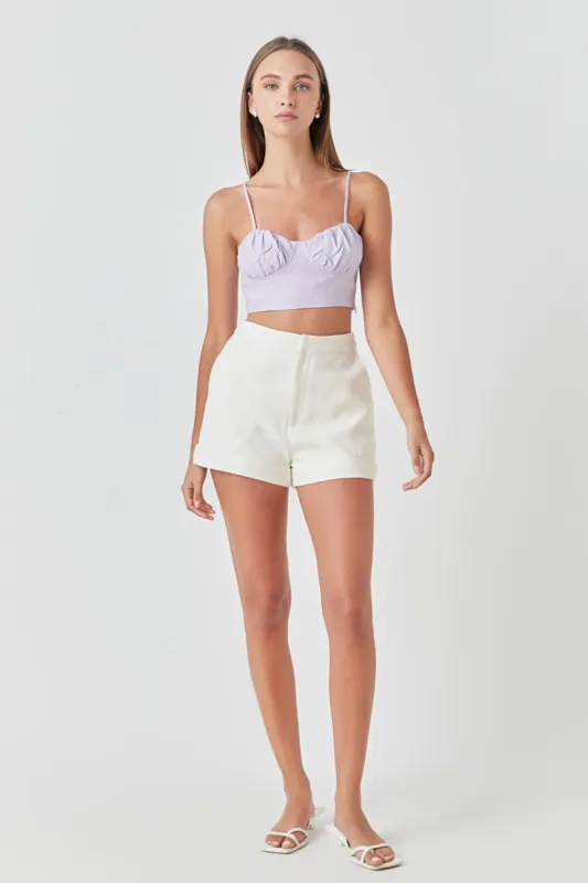 Corset Ruched Linen Top sold by Endless Rose