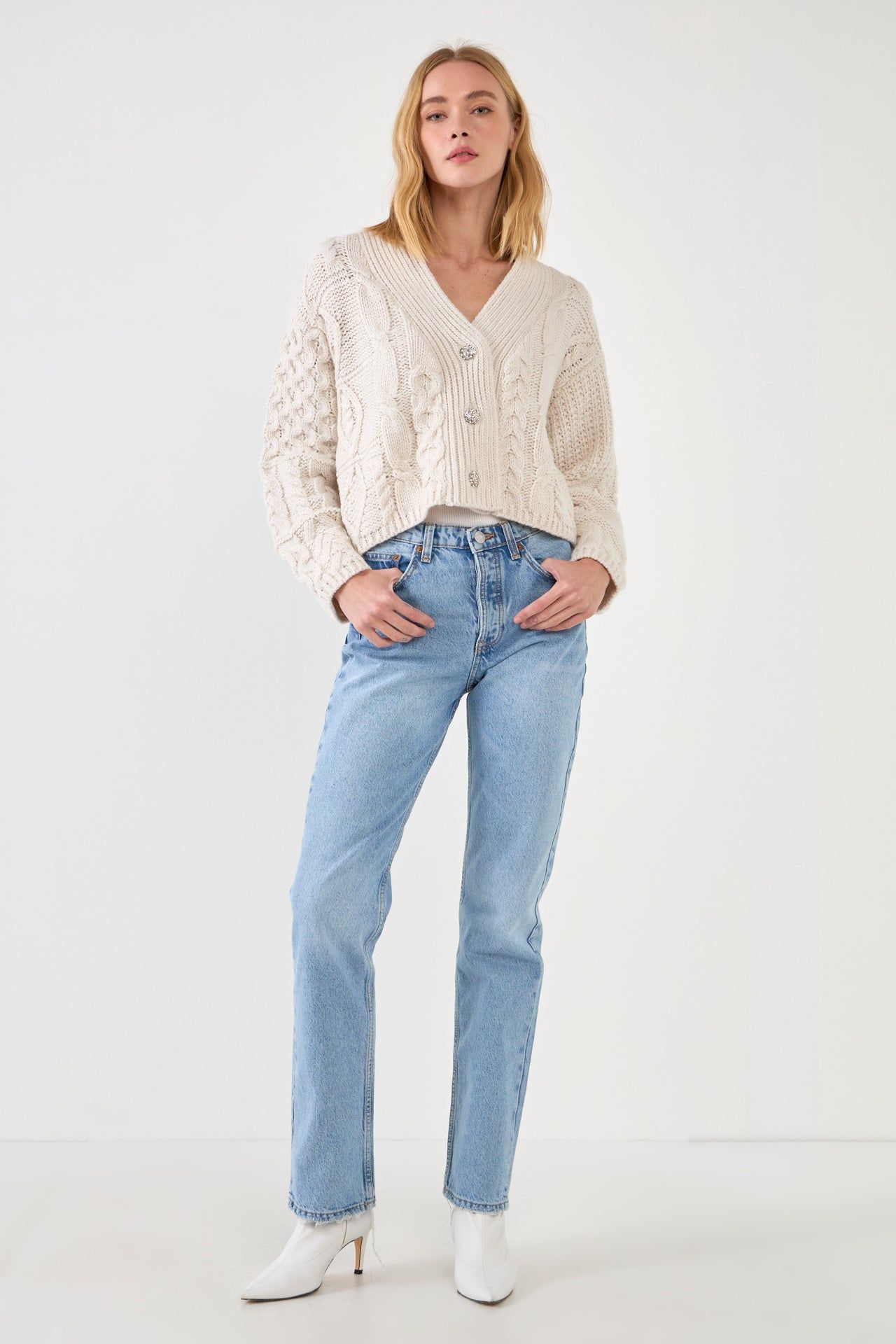 Jewel Button Cardigan sold by Endless Rose