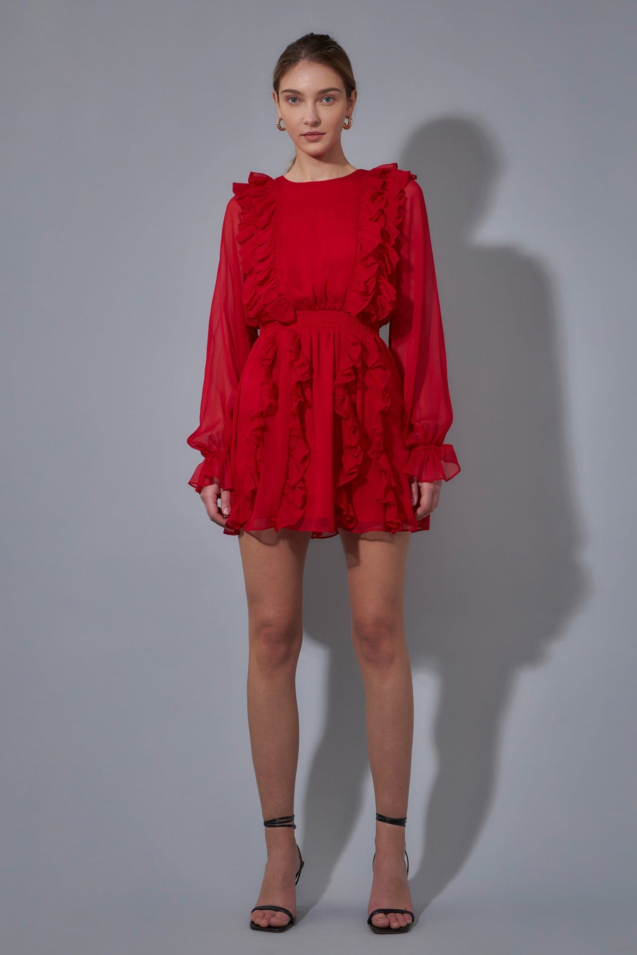 Long Sleeve Ruffle Mini Dress sold by Endless Rose