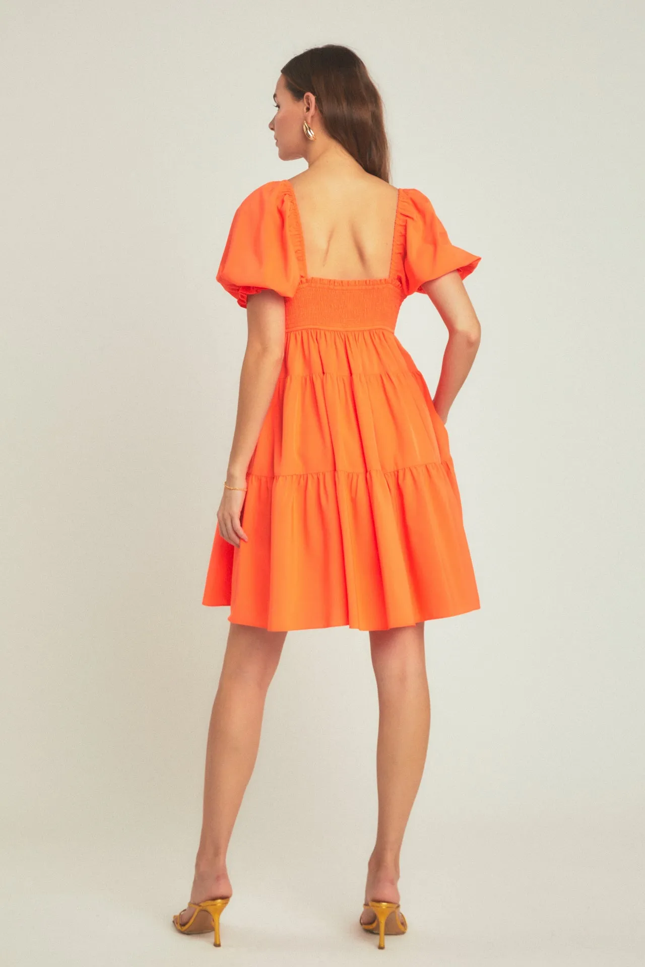 Classic Sweetheart Tiered Mini with Puff Sleeves - Final Sale sold by Endless Rose product image thumbnail 4