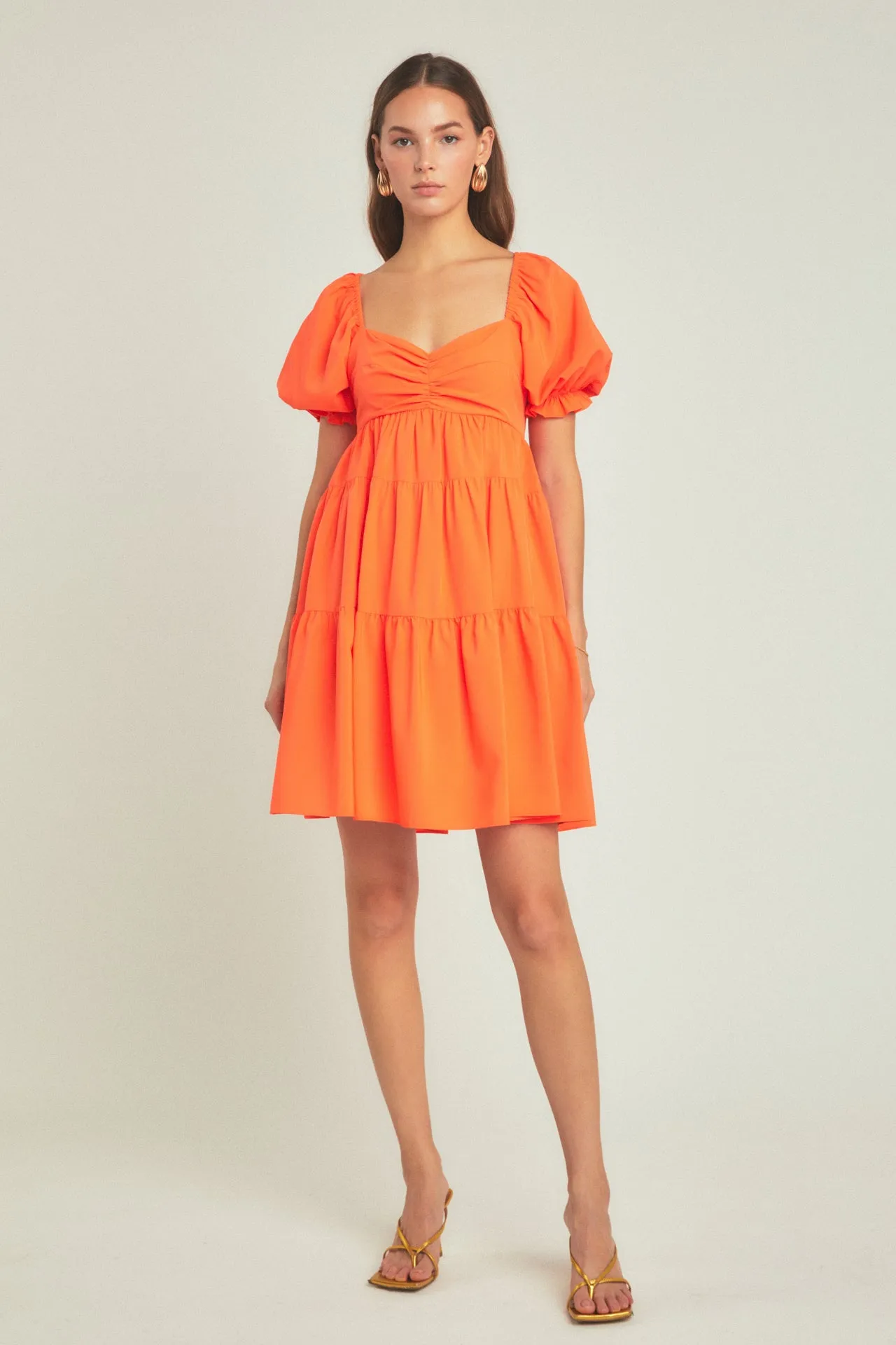 Classic Sweetheart Tiered Mini with Puff Sleeves - Final Sale sold by Endless Rose