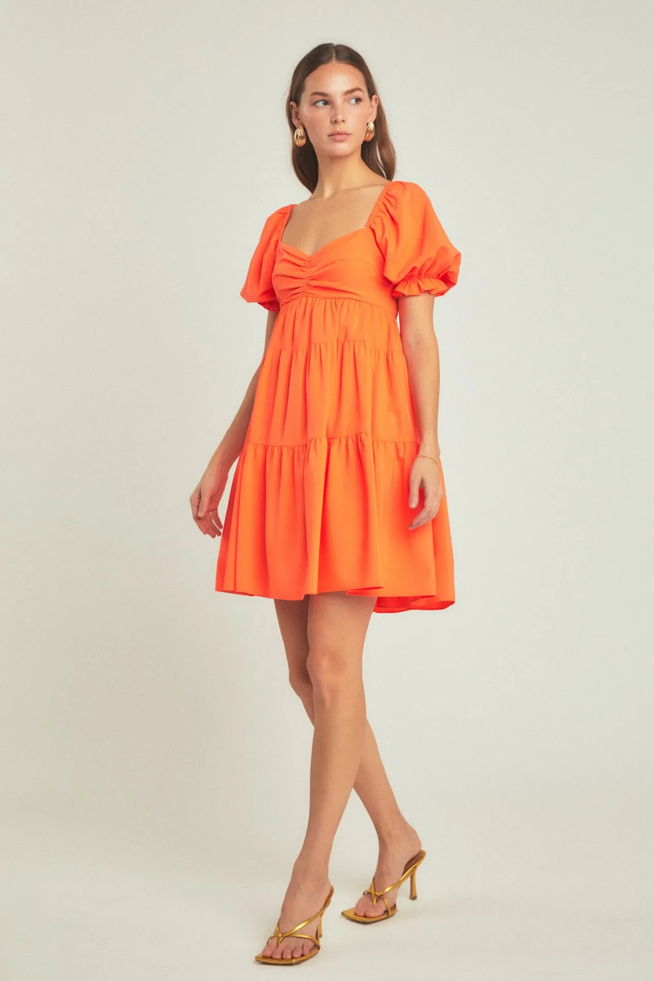 Classic Sweetheart Tiered Mini with Puff Sleeves - Final Sale sold by Endless Rose product image thumbnail 3