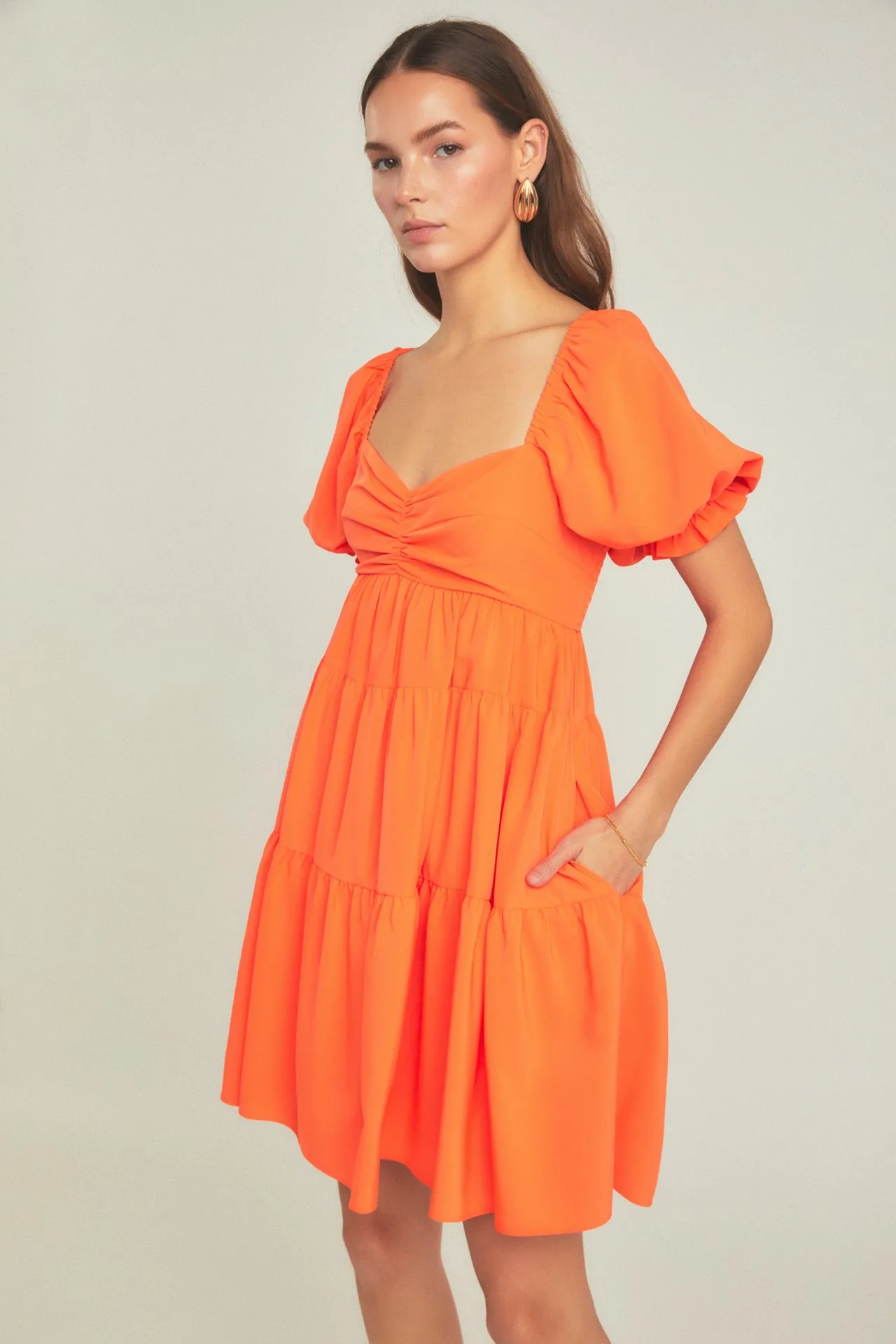 Classic Sweetheart Tiered Mini with Puff Sleeves - Final Sale sold by Endless Rose product image thumbnail 5