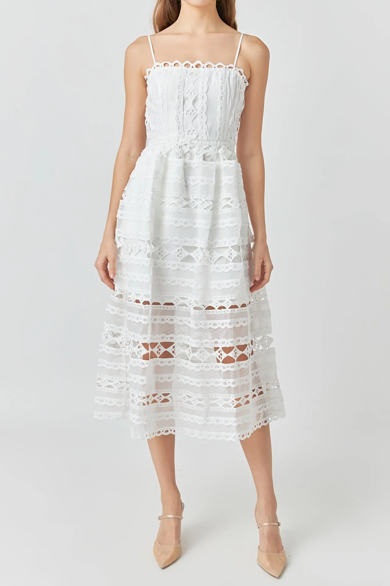 Combination Lace Spaghetti Strap Midi sold by Endless Rose product image thumbnail 2