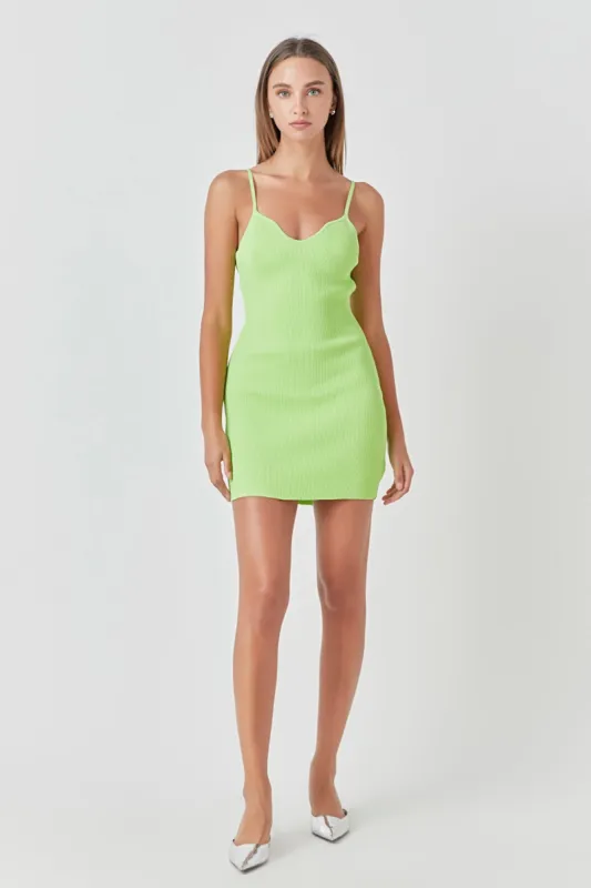 Sweetheart Scooped Knit Mini Dress - Final Sale sold by Endless Rose