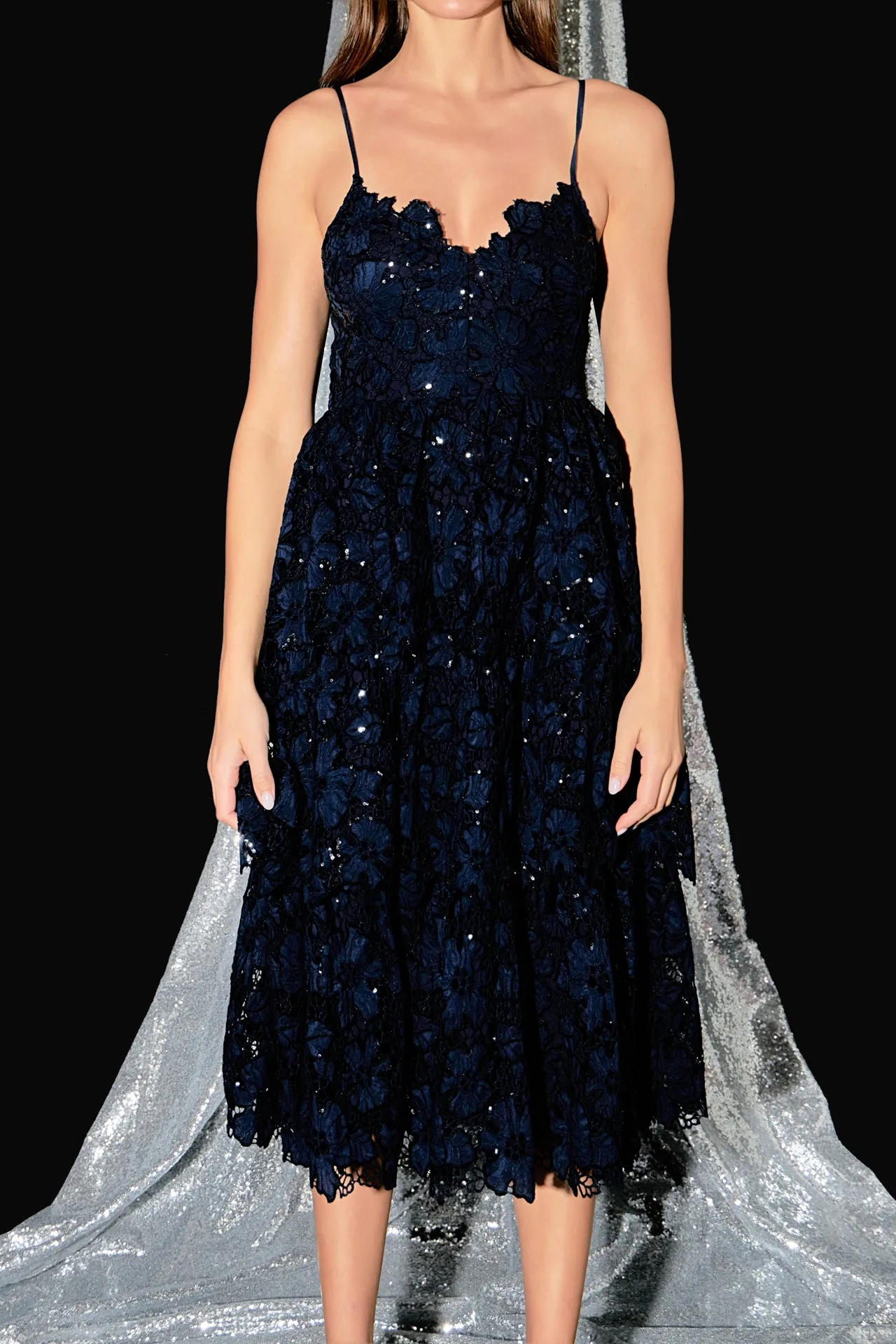 Sequins Lace Tiered Dress sold by Endless Rose product image thumbnail 2