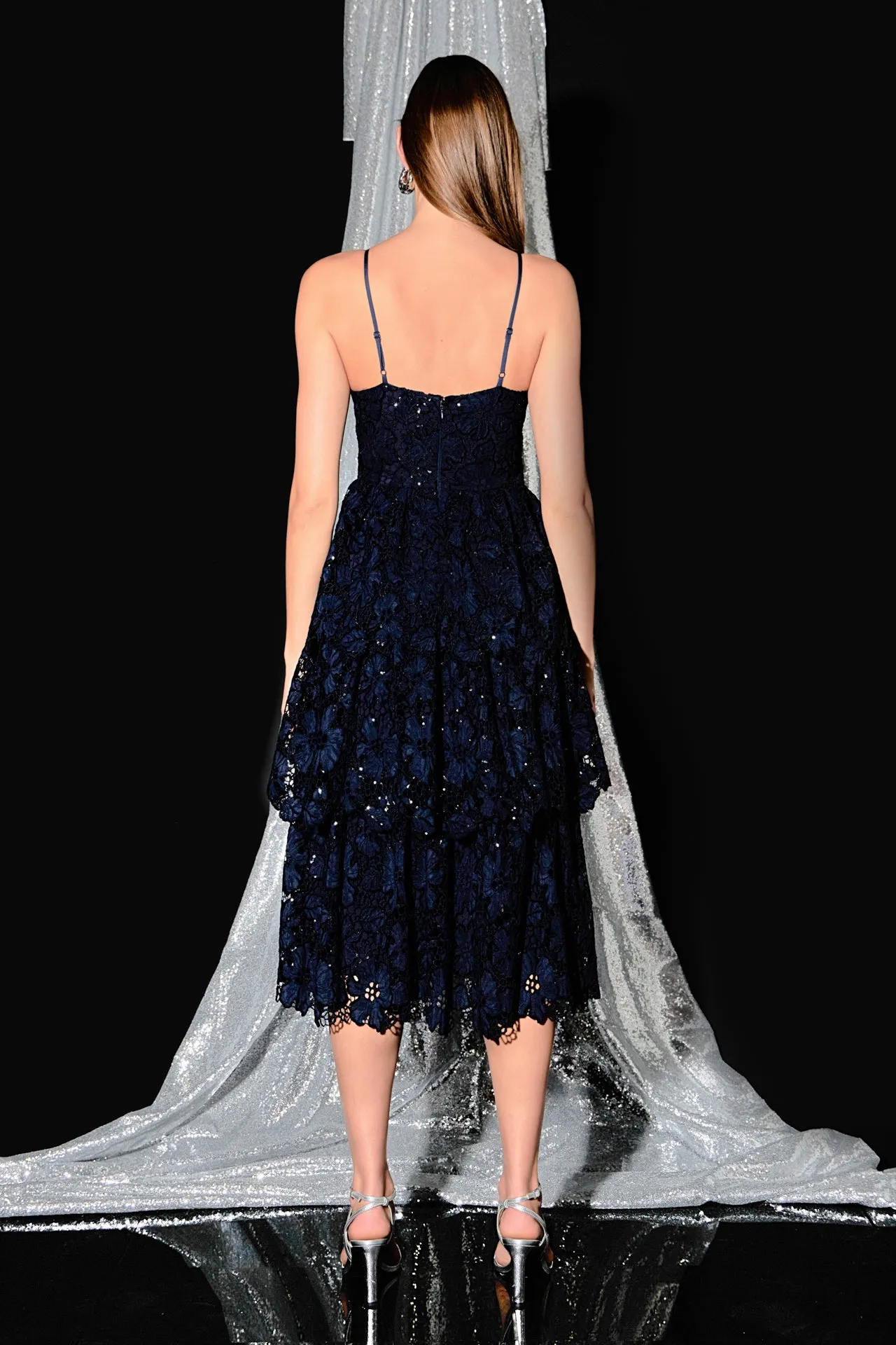 Sequins Lace Tiered Dress sold by Endless Rose product image thumbnail 4