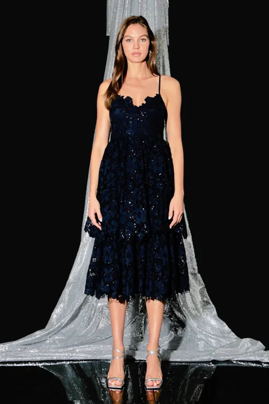 Sequins Lace Tiered Dress sold by Endless Rose