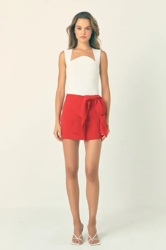 Bow Mini Skort sold by Endless Rose