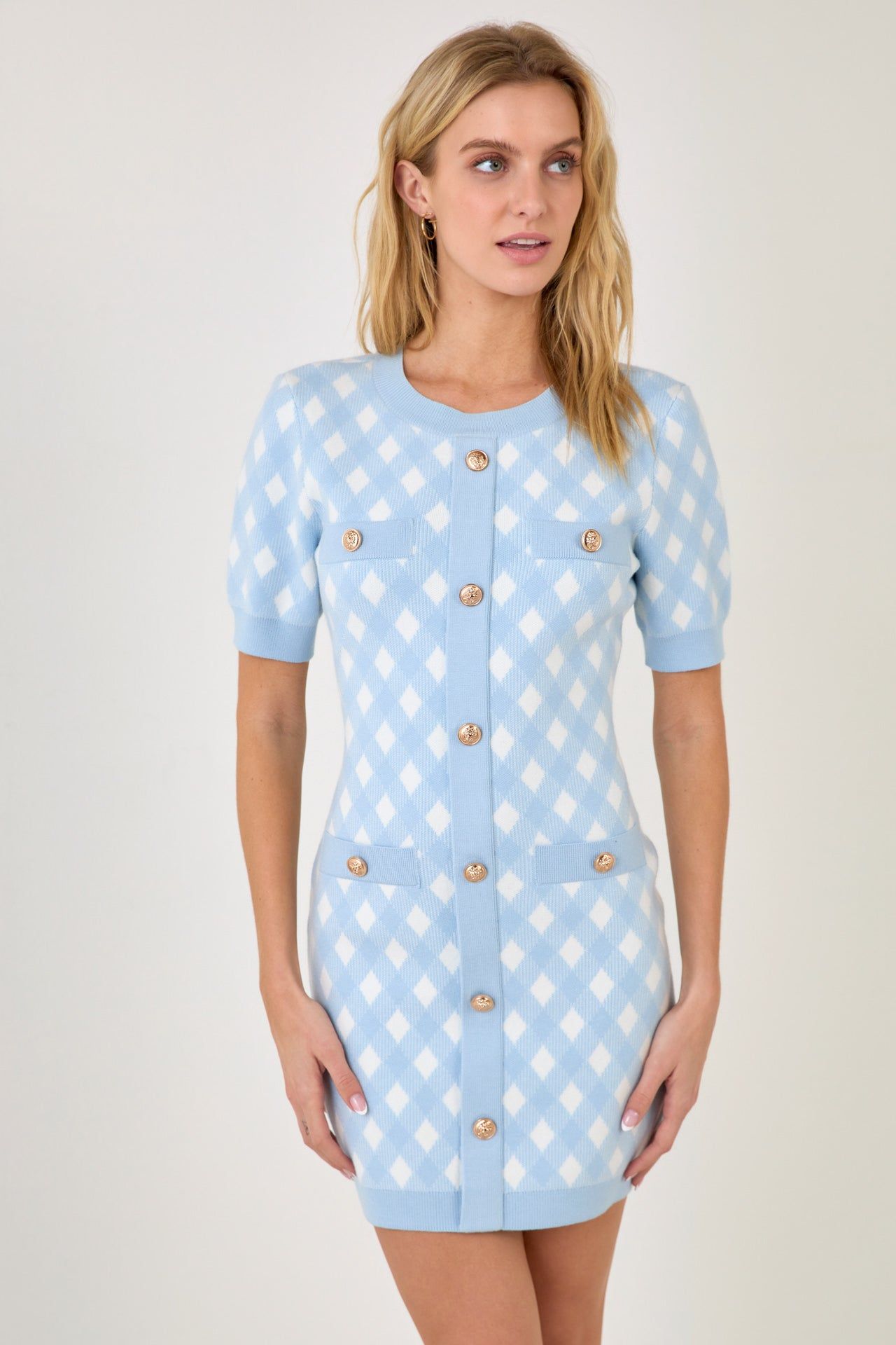 Short Sleeve Gingham Dress sold by Endless Rose product image thumbnail 6