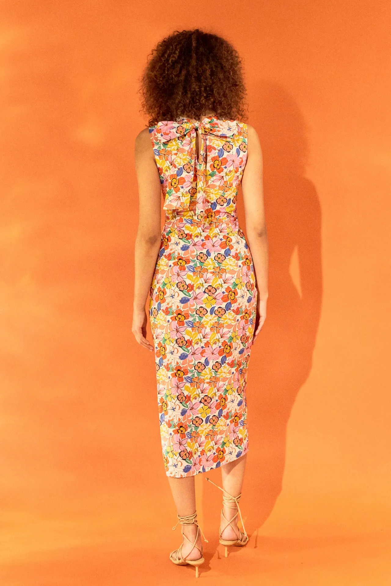 Cotton Floral Print Cutout Maxi Dress sold by Endless Rose product image thumbnail 4