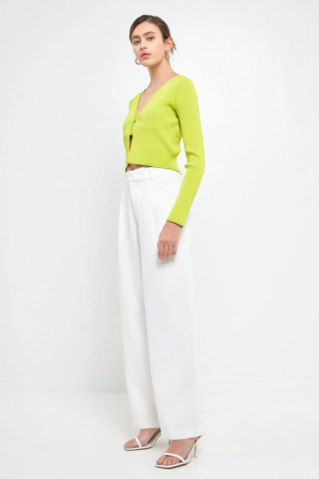 Single Button Fine Rib Cardigan sold by Endless Rose product image thumbnail 3