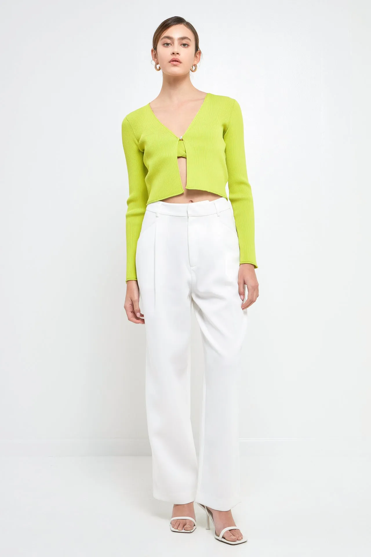 Single Button Fine Rib Cardigan sold by Endless Rose