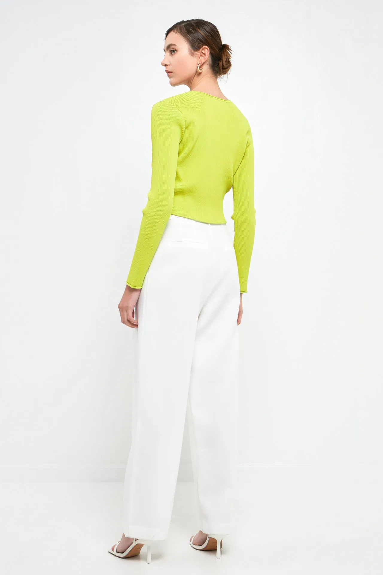 Single Button Fine Rib Cardigan sold by Endless Rose product image thumbnail 4