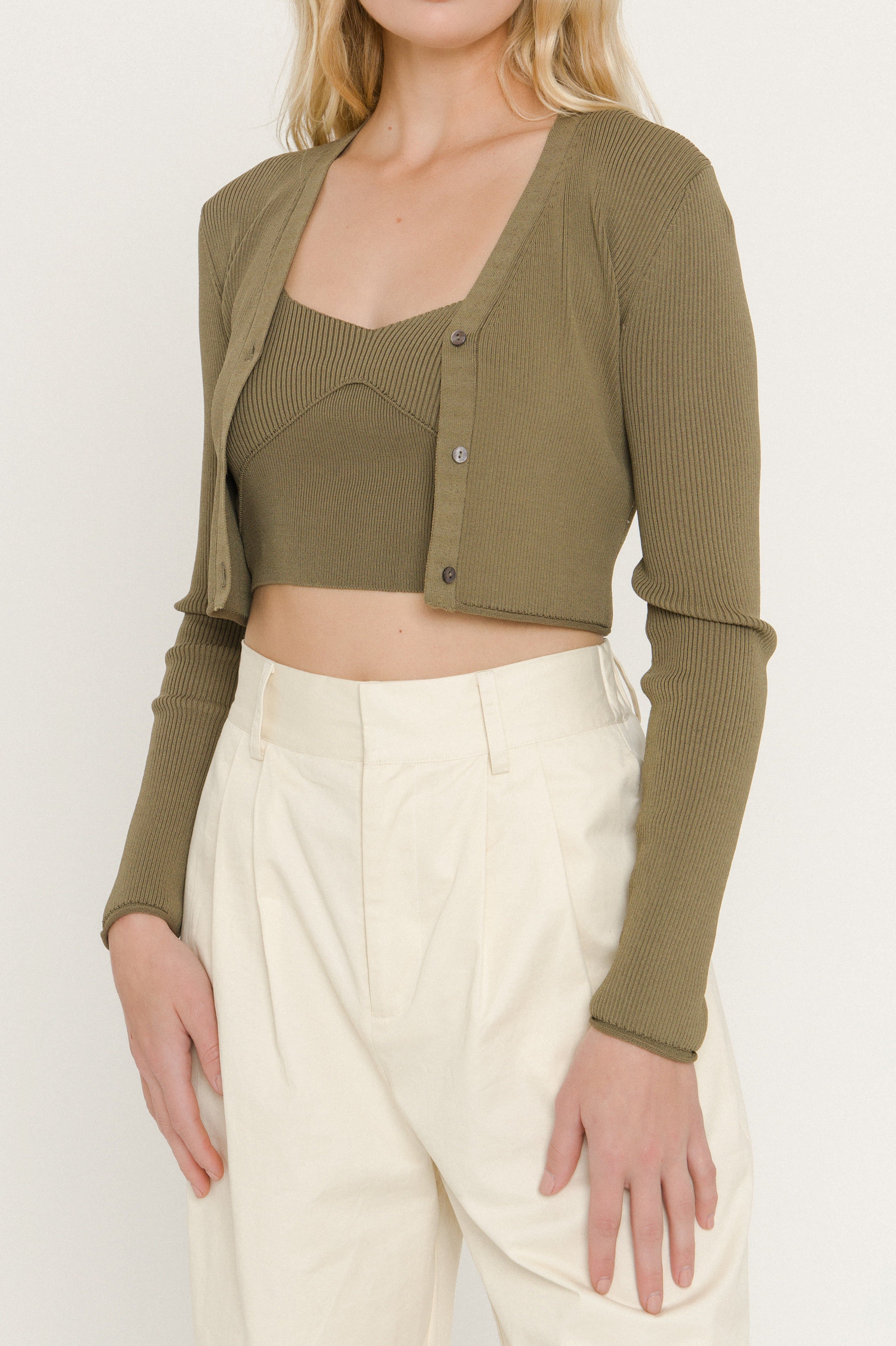 Knit Cardigan Sweater Set sold by Endless Rose product image thumbnail 2