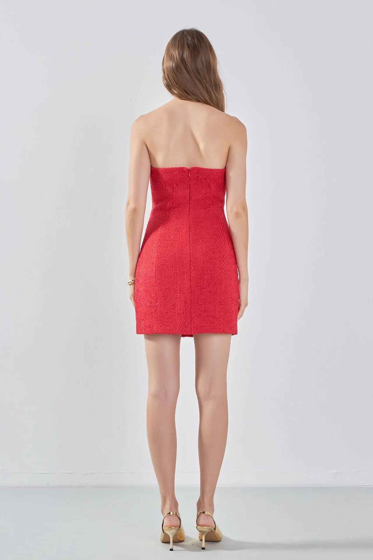 Tweed Strapless Mini Dress sold by Endless Rose product image thumbnail 5
