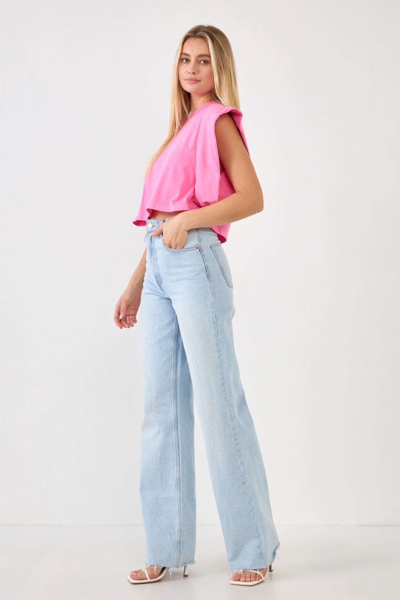 Drop Shoulder Cropped Top sold by Endless Rose product image thumbnail 2