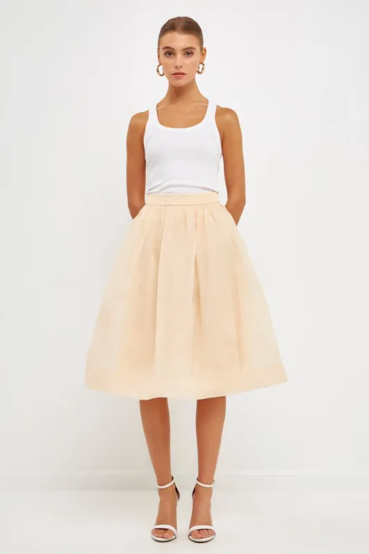 Organza A Line Midi Skirt sold by Endless Rose