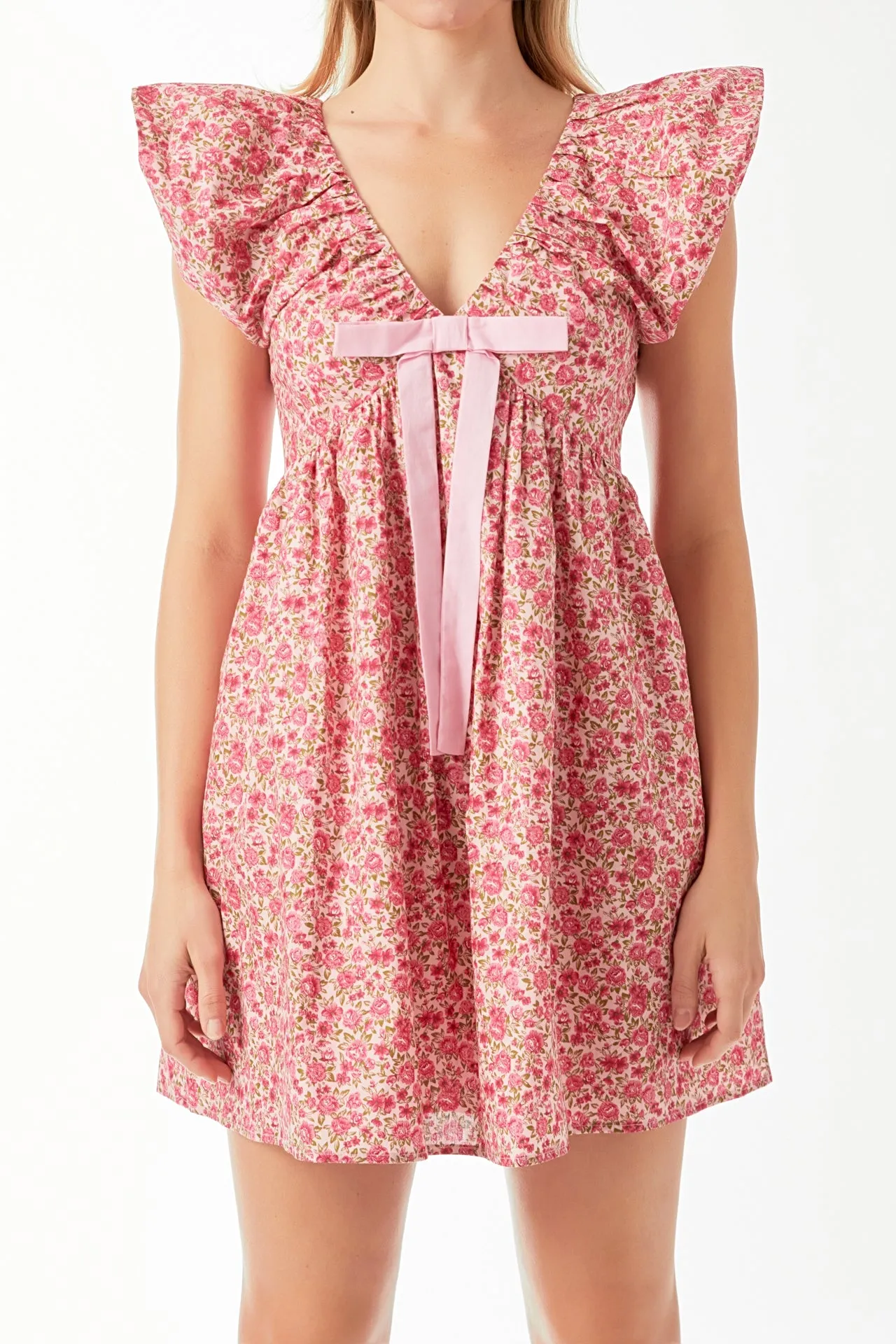 Blouson Shoulder Mini Dress | Parallel