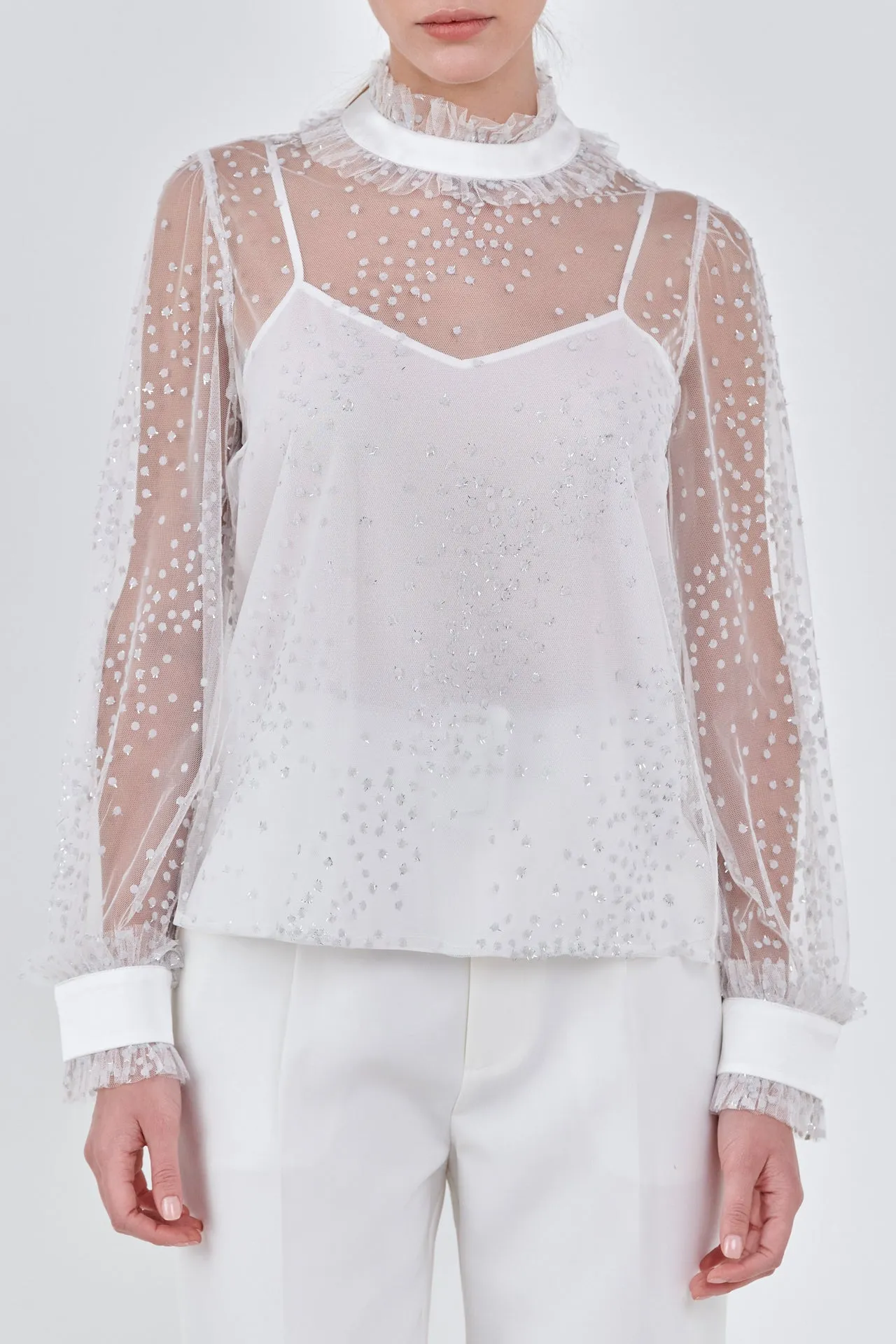 Speckled Mesh Blouse sold by Endless Rose product image thumbnail 2