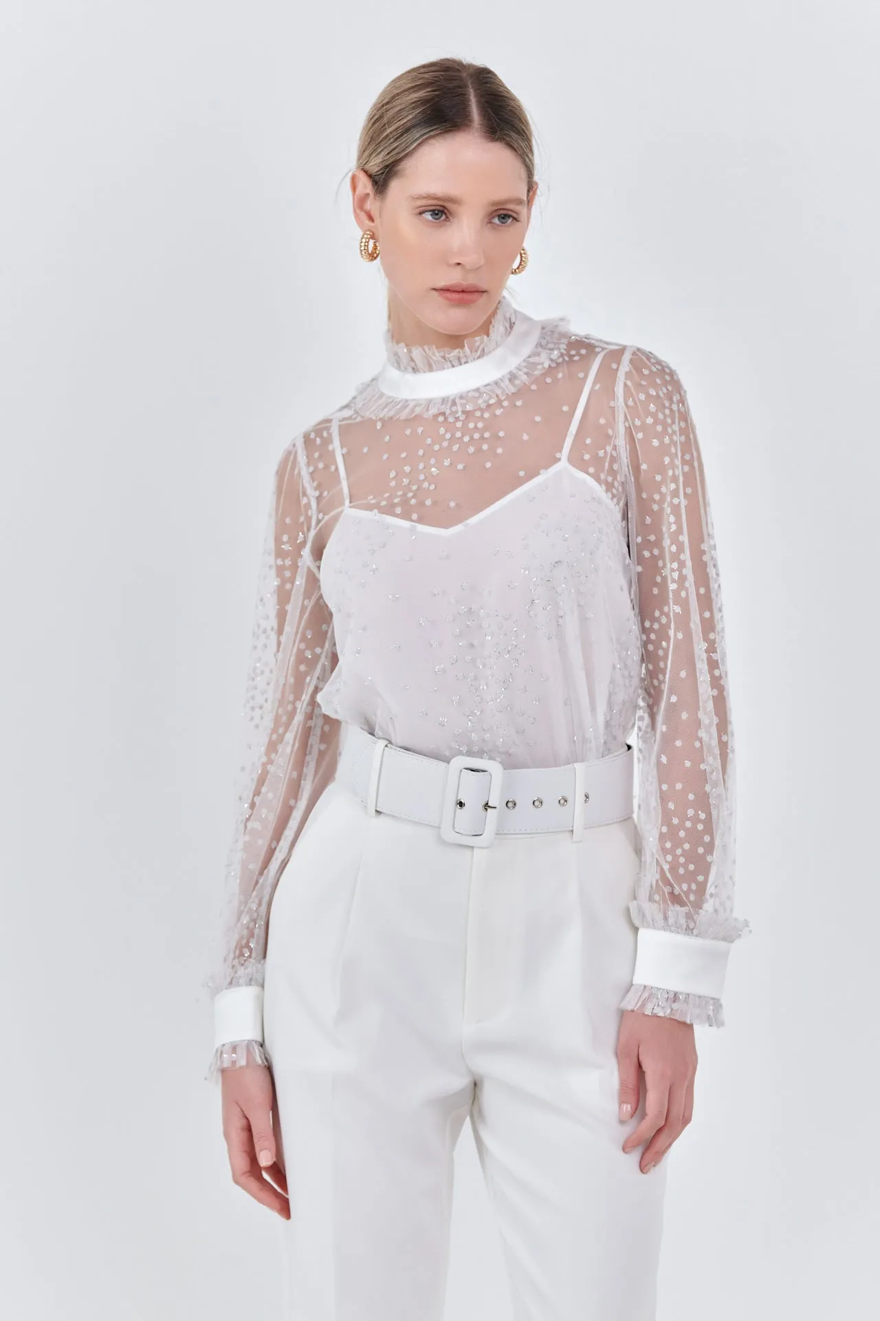 Speckled Mesh Blouse sold by Endless Rose product image thumbnail 5