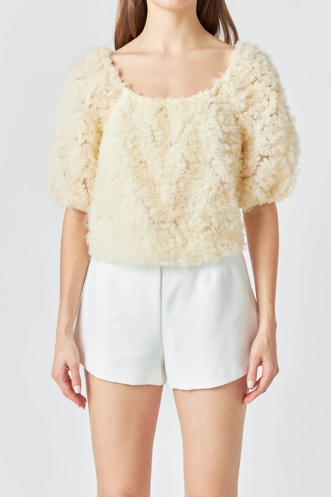 Mesh Fabric Floral Shape Top sold by Endless Rose product image thumbnail 2