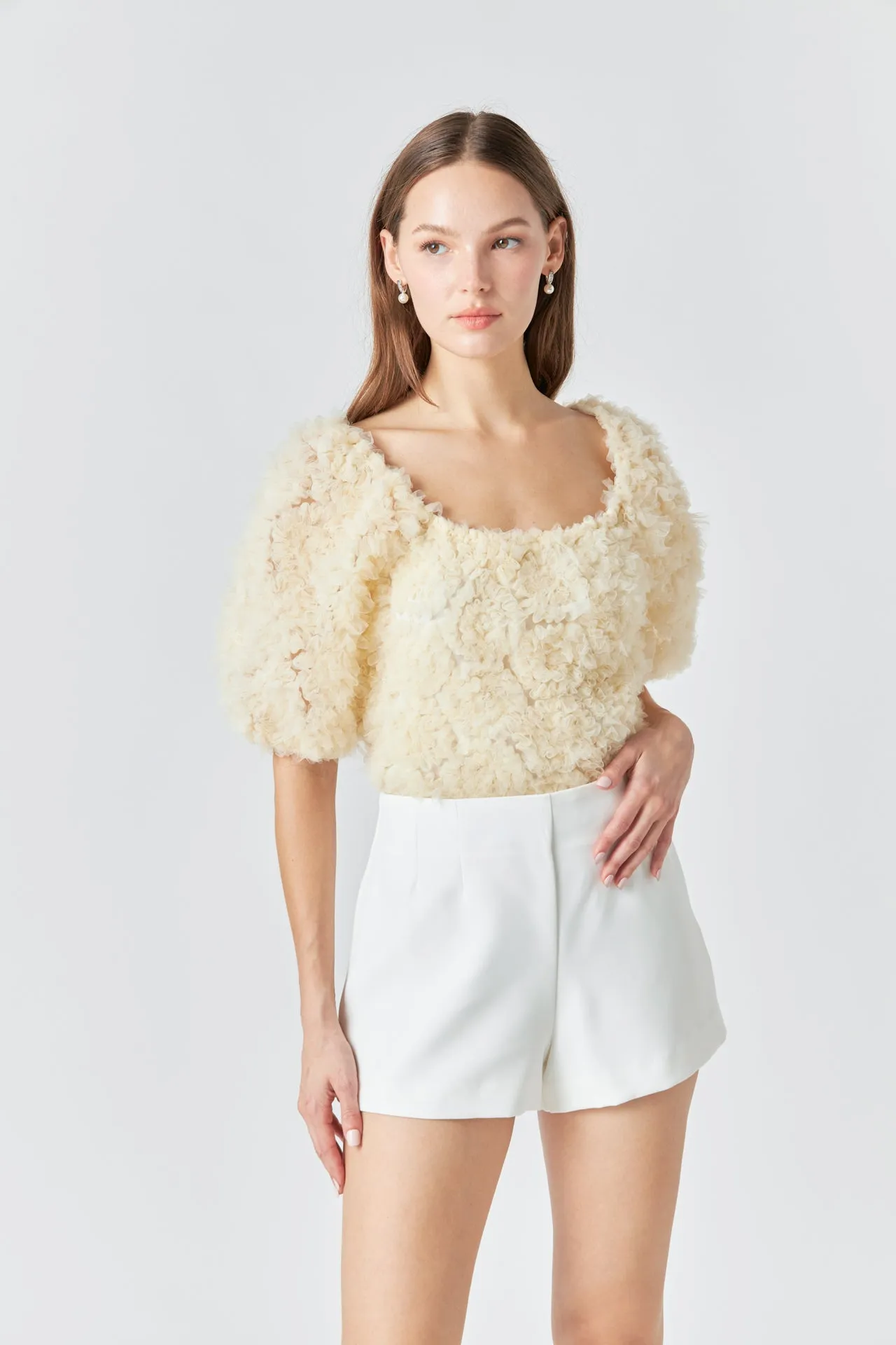 Mesh Fabric Floral Shape Top sold by Endless Rose product image thumbnail 5