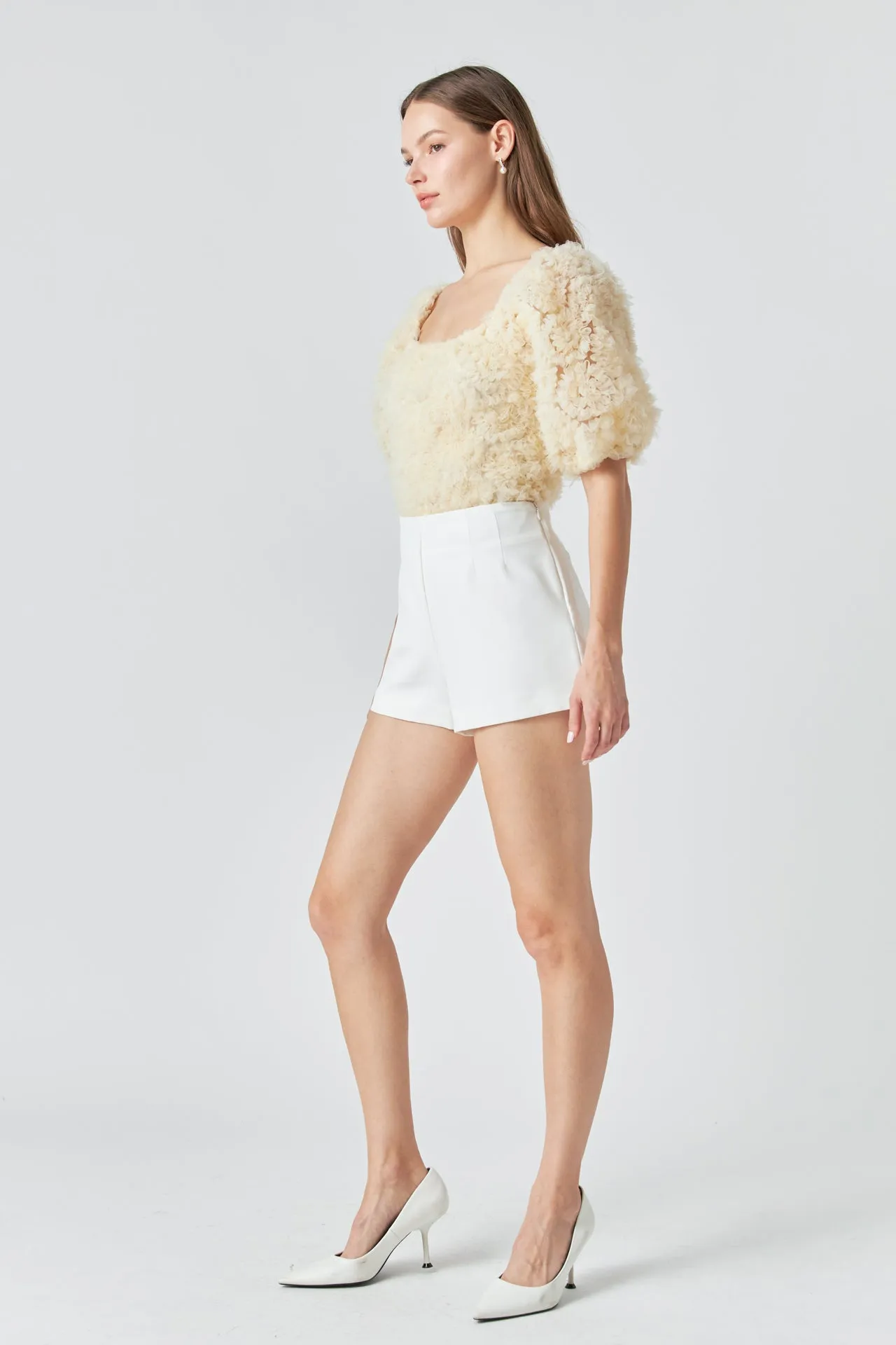 Mesh Fabric Floral Shape Top sold by Endless Rose product image thumbnail 3