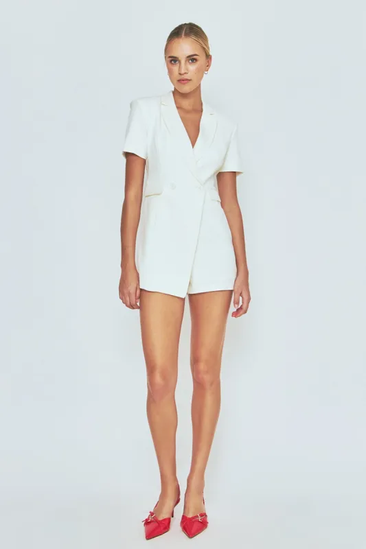 Short Sleeve Blazer Romper sold by Endless Rose