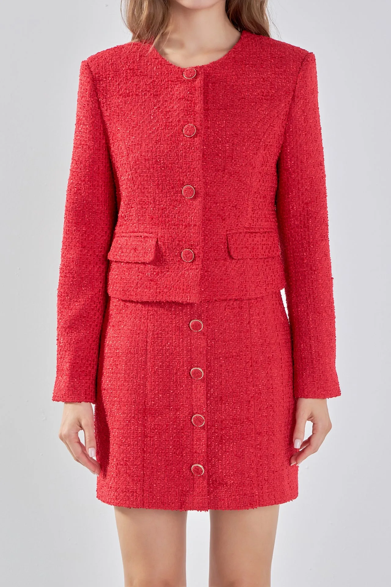 Tweed Buttoned Jacket sold by Endless Rose product image thumbnail 2