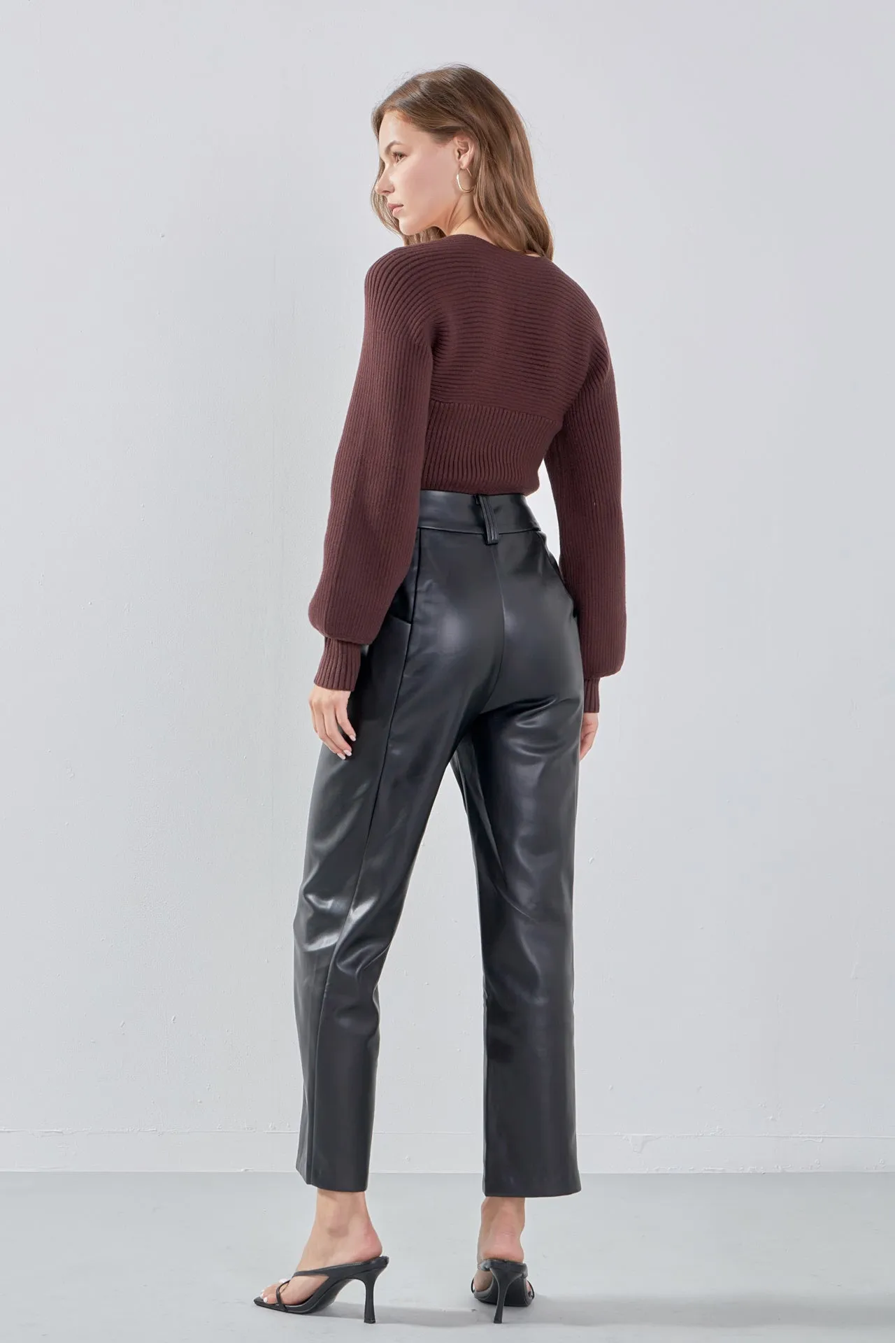 Faux Leather Wide Pocket Pants sold by Endless Rose product image thumbnail 4