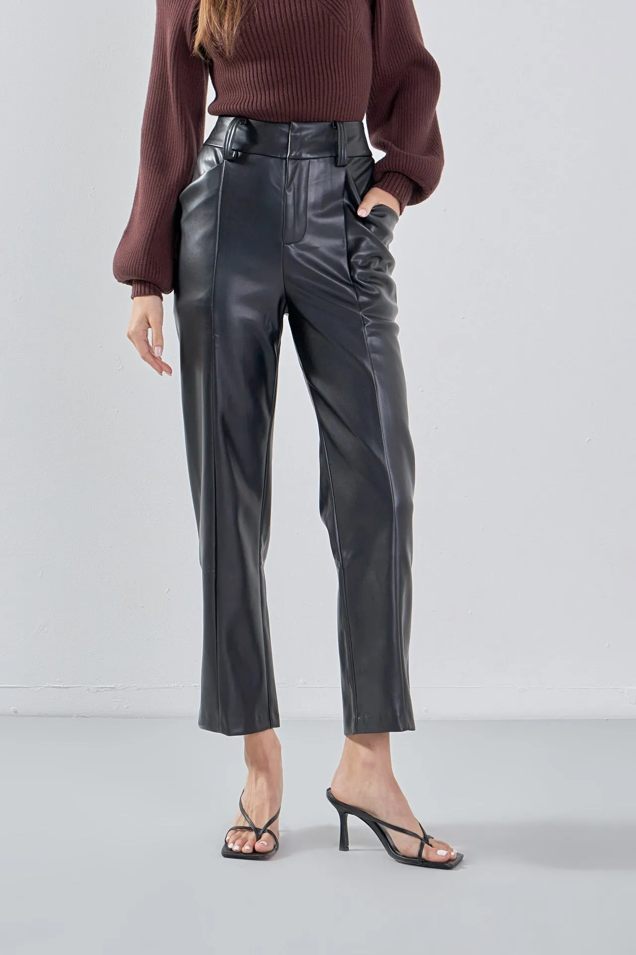Faux Leather Wide Pocket Pants sold by Endless Rose product image thumbnail 2