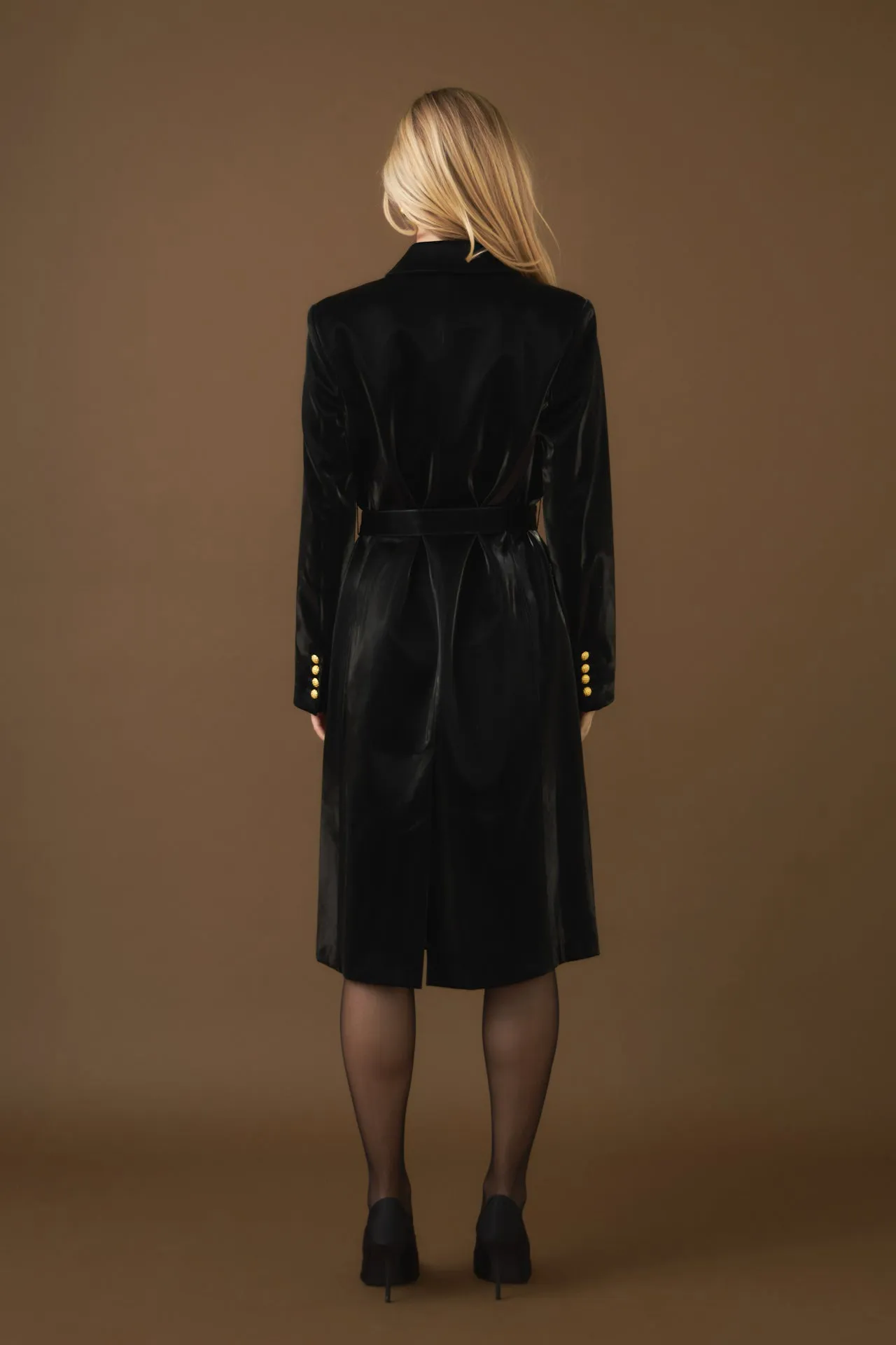 Shiny Faux Leather Trench Coat sold by Endless Rose product image thumbnail 4