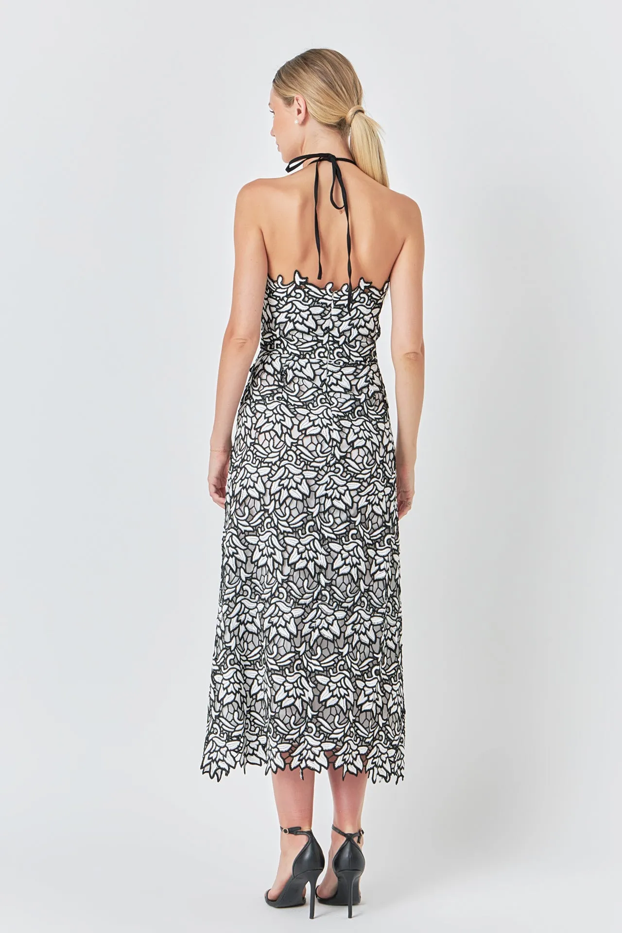 Lace Halter Midi Dress sold by Endless Rose product image thumbnail 4