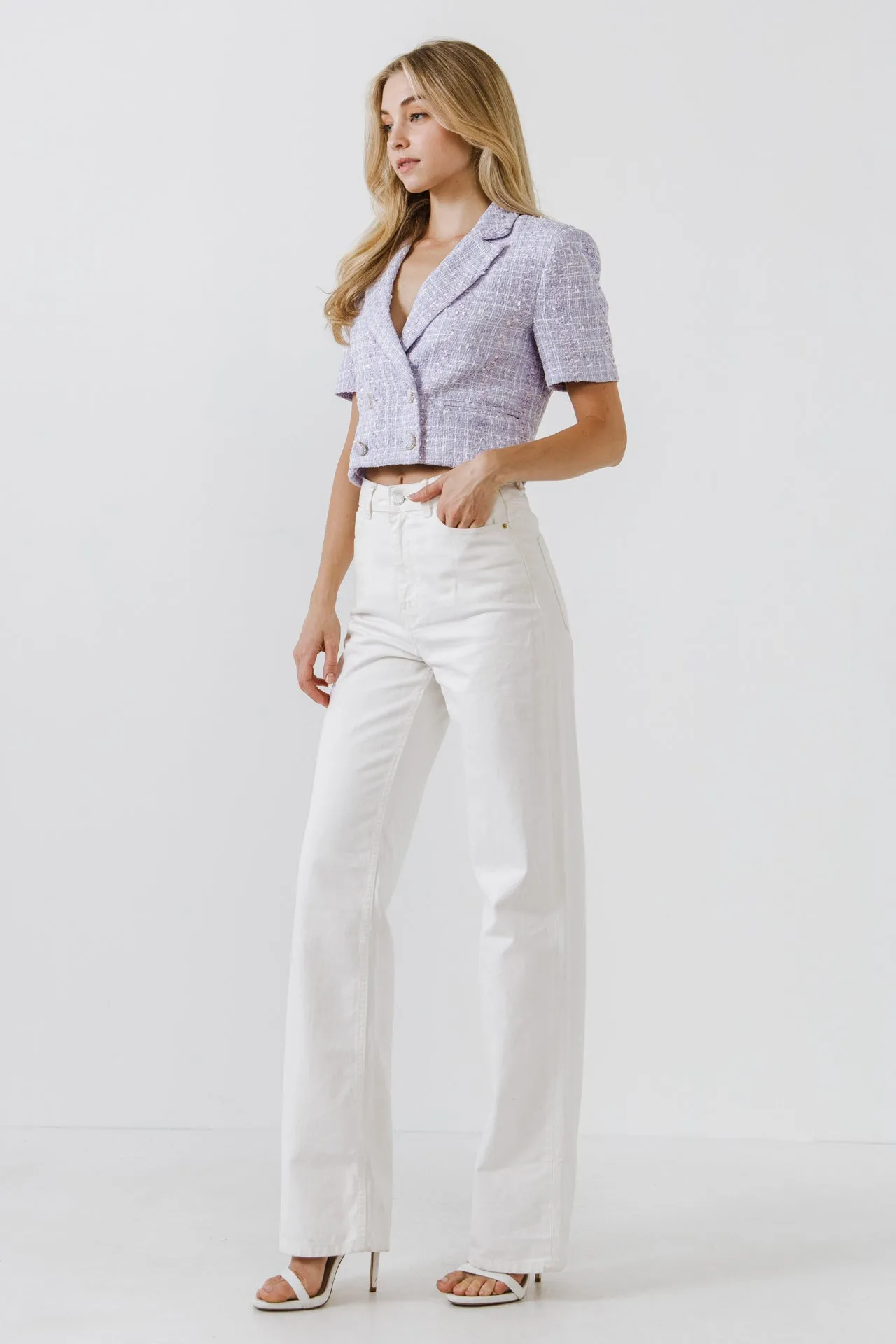 Cropped Tweed Jacket sold by Endless Rose product image thumbnail 3