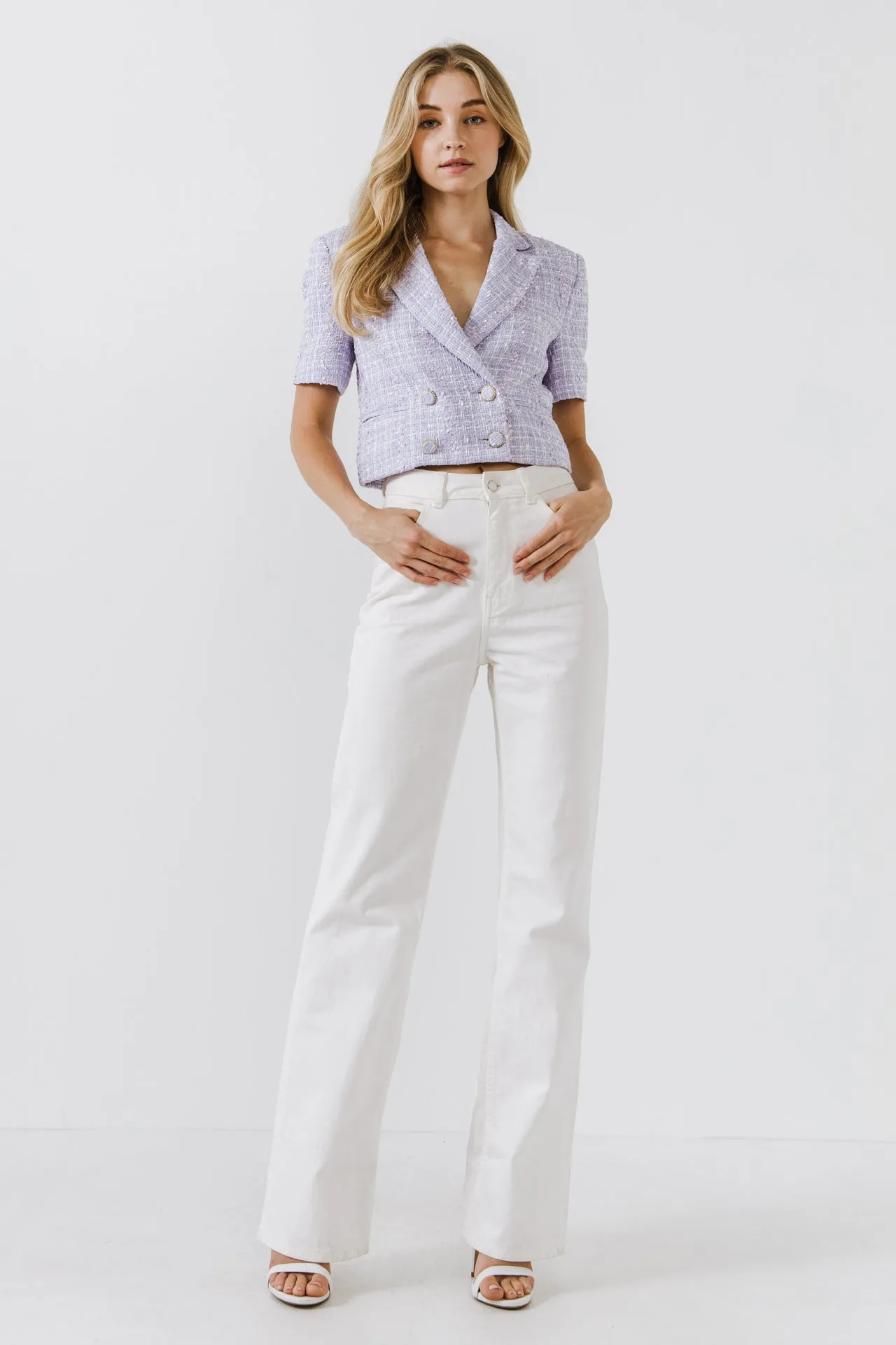 Cropped Tweed Jacket sold by Endless Rose