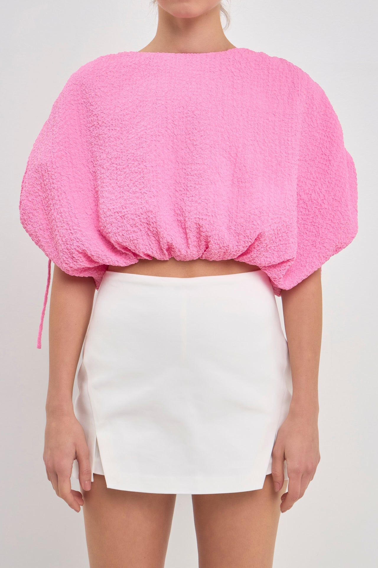 Voluminous Cropped Top with Drawstring detail sold by Endless Rose product image thumbnail 2