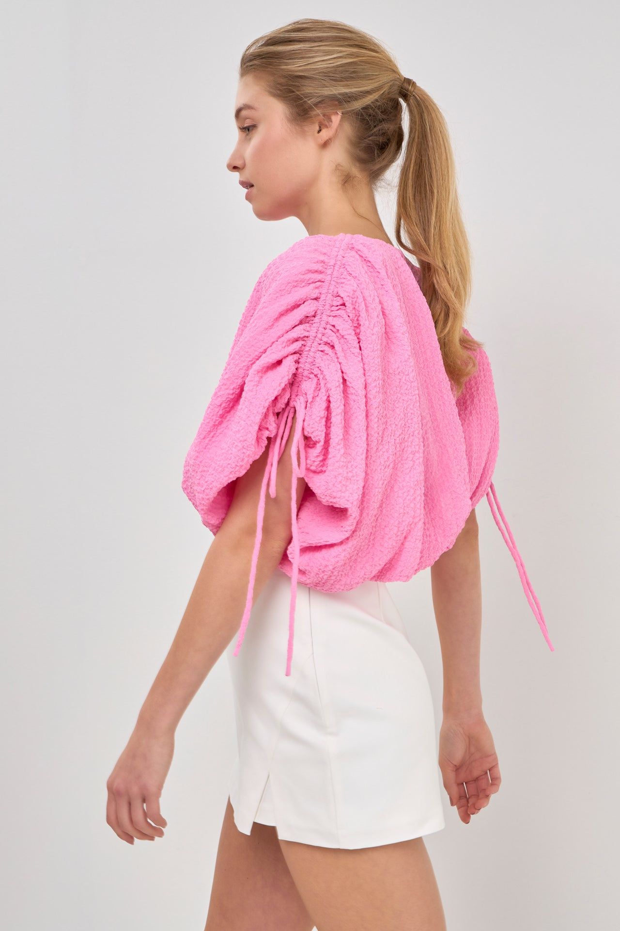 Voluminous Cropped Top with Drawstring detail sold by Endless Rose product image thumbnail 3
