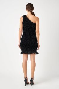 Mesh Trimmed One Shoulder Mini Dress sold by Endless Rose